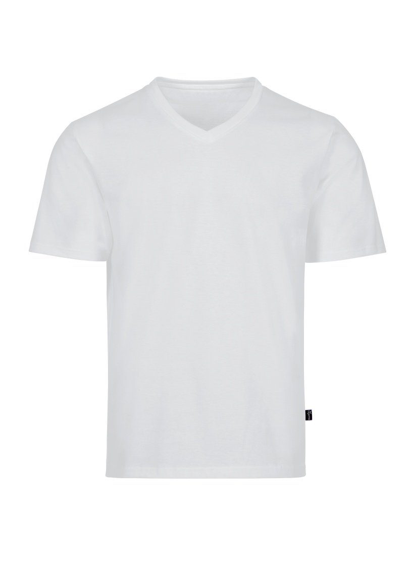 V-Shirt weiss DELUXE Trigema TRIGEMA T-Shirt Baumwolle