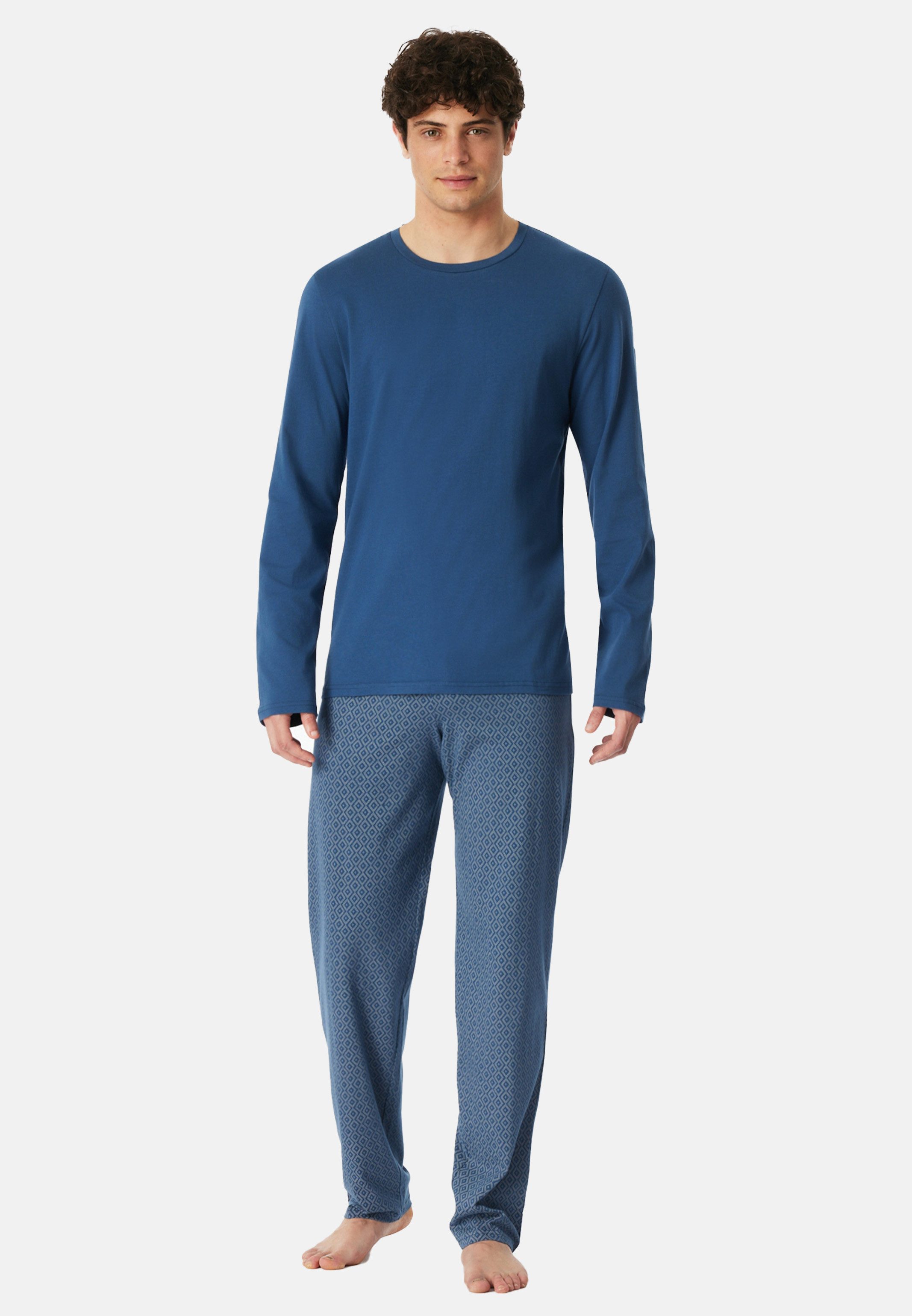 Schiesser Pyjama Casual Essentials (Set, 2 tlg) Schlafanzug - Baumwolle - A günstig online kaufen