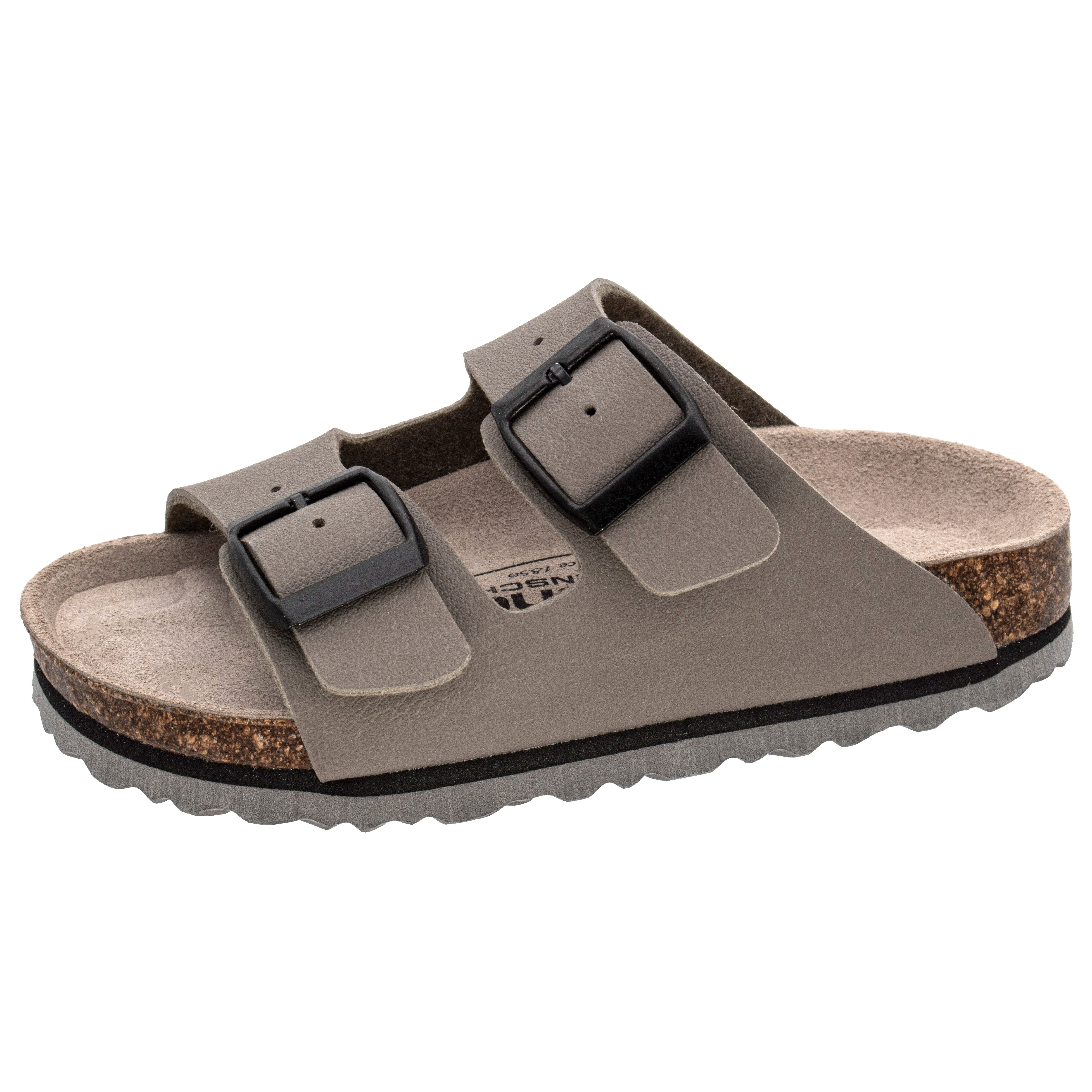 Fischer-Markenschuh Hawaii Pantolette aus Vegano, mit Fleecefutter und ergonomisch geformten Lederfußbett