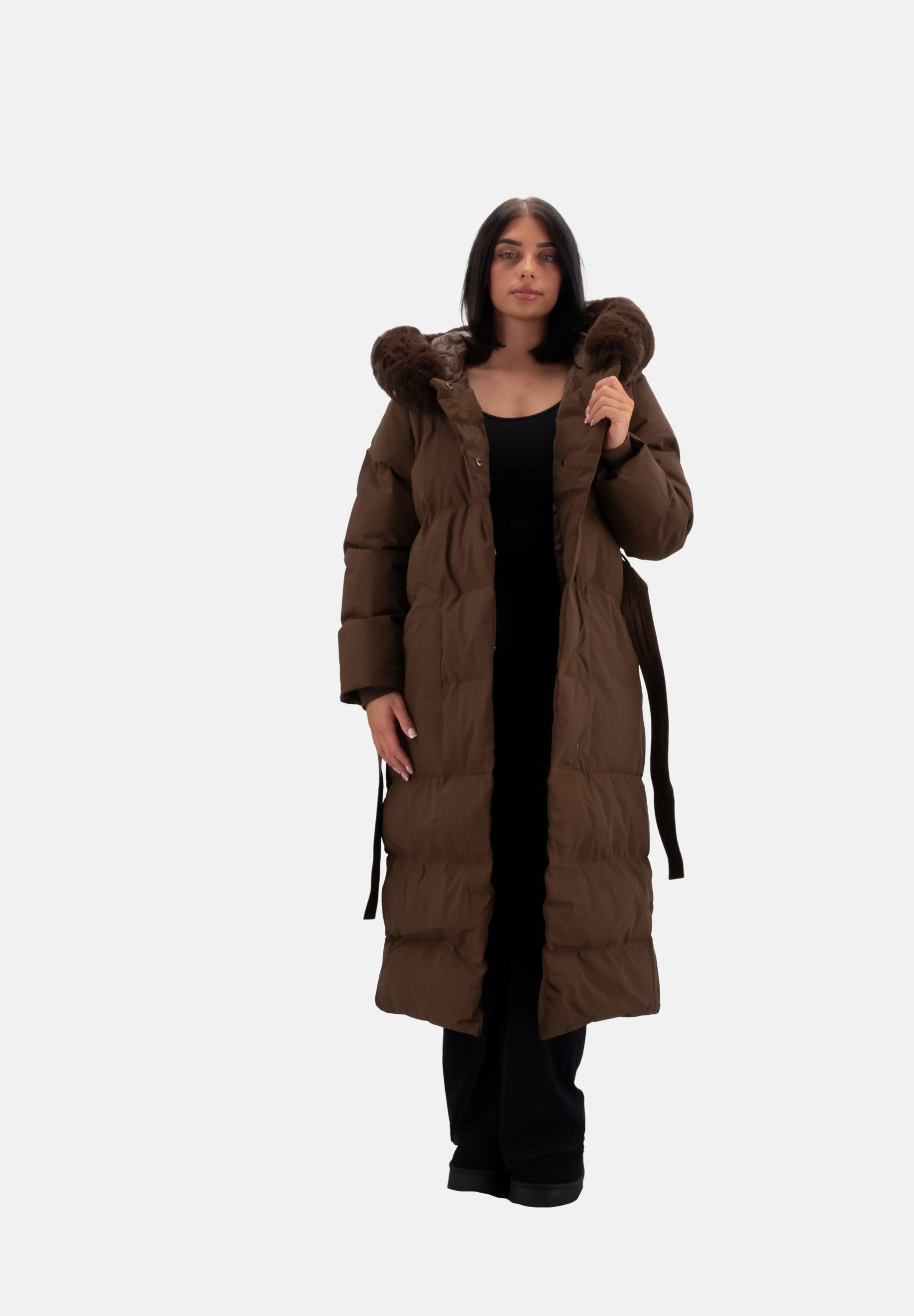 Elara Steppjacke Elara langer Damen Puffermantel günstig online kaufen