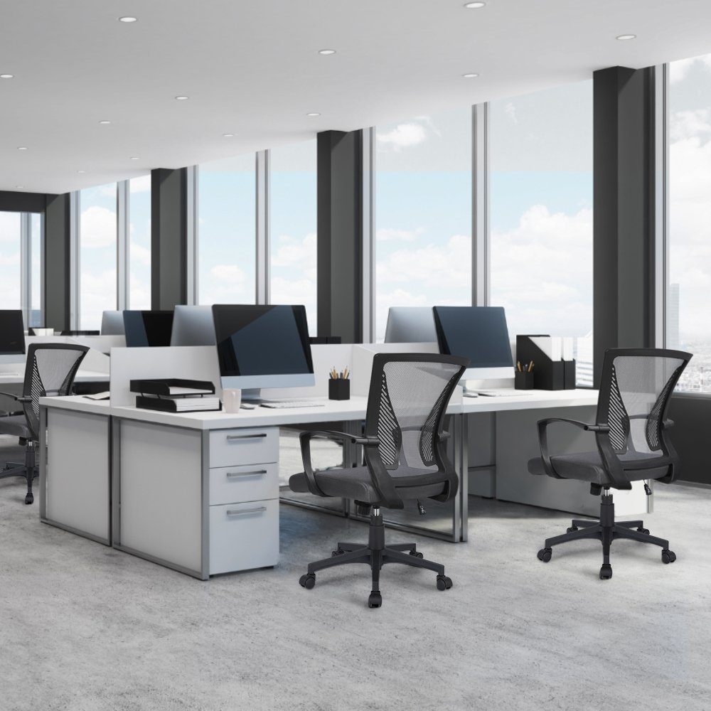 Yaheetech Bürostuhl Höhenverstellbarer Chefsessel Ergonomischer Drehstuhl, günstig online kaufen