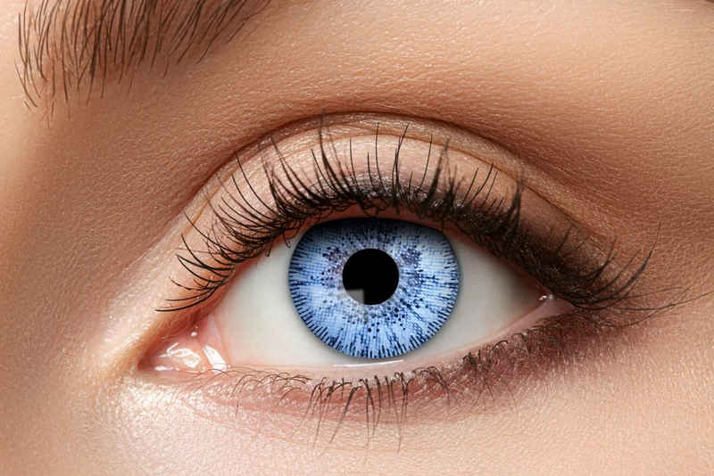Eyecatcher Jahreslinsen Natürlich Blaue Kontaktlinse mit Minus Sehstärken