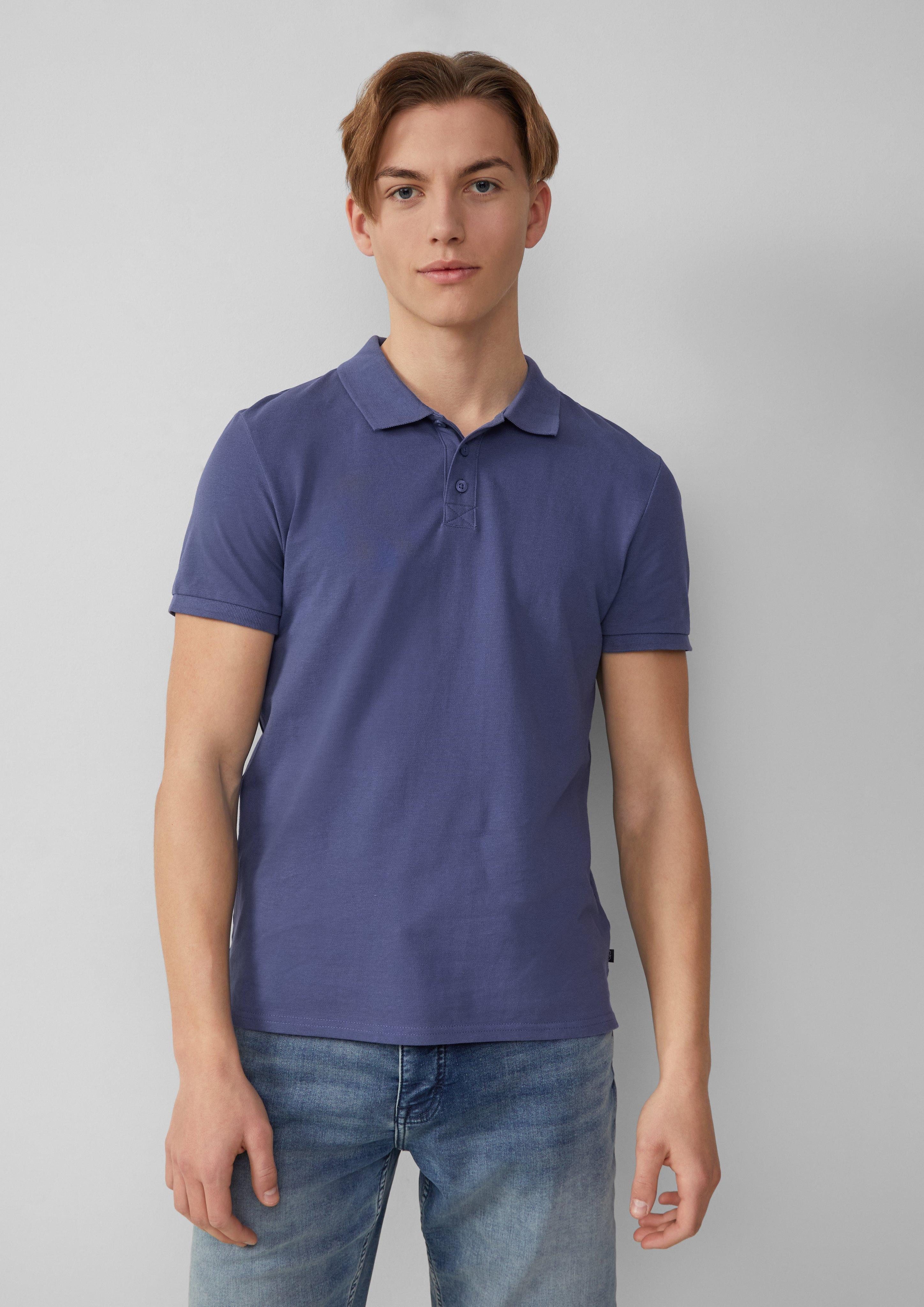 QS Kurzarmshirt Basic Polo-Shirt mit Piquéstruktur günstig online kaufen