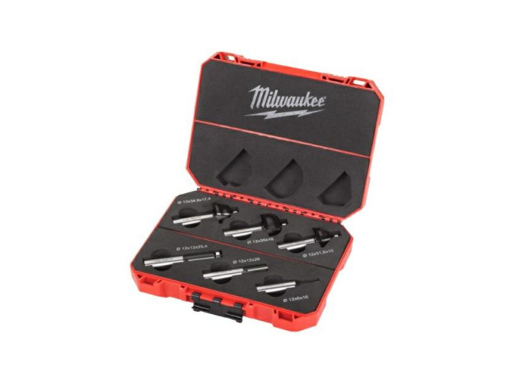 Milwaukee Fräser-Set MILWAUKEE Holzfräser 12 mm Satz 6-teilig