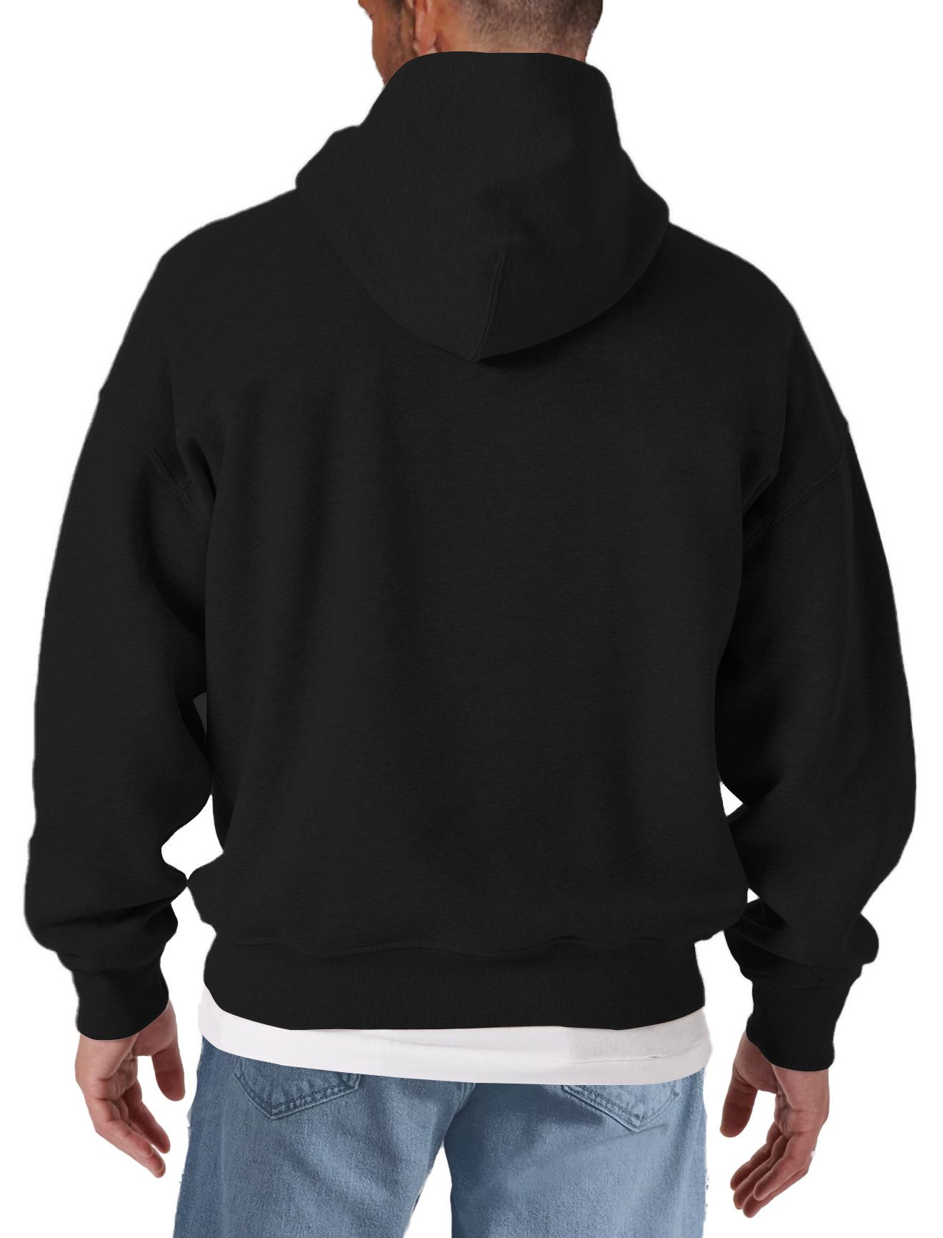 MAKAYA Kapuzenpullover Hoodie mit Pinguin Print – Cooler Kapuzenpulli für Teenager & Herren (Schwarz, S, M, L, XL, XXL, XXXL, XXXXL) Baumwolle