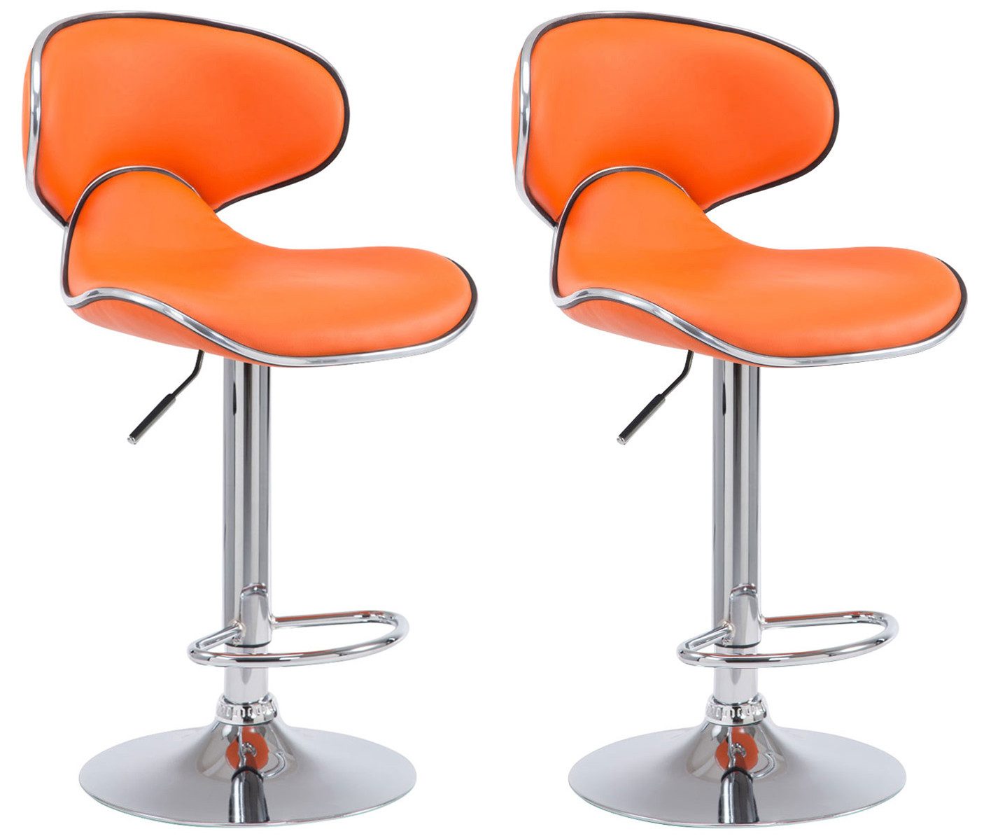 Barhocker 2er Set Barhocker Las Vegas V2 Kunstleder chrom