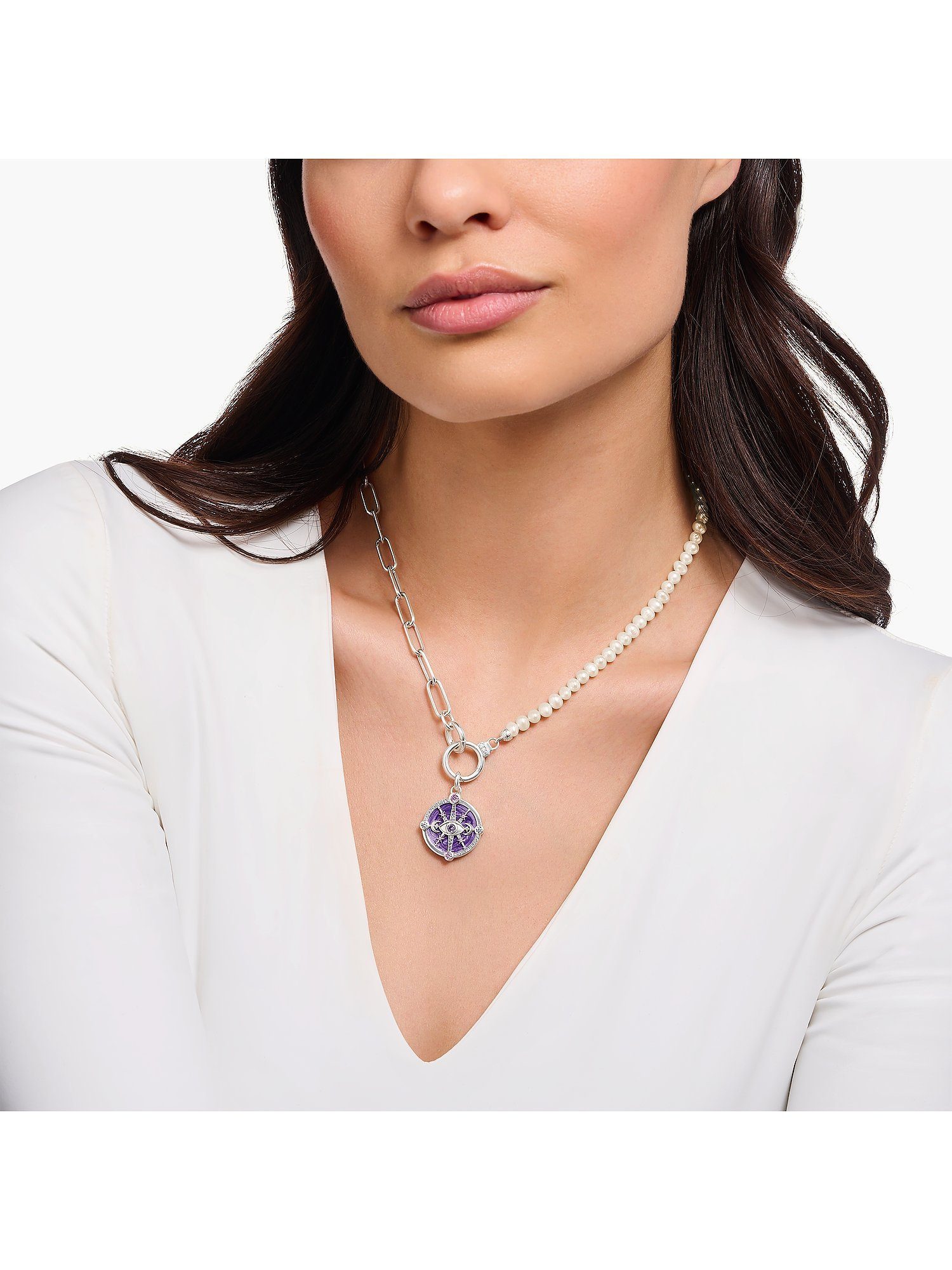THOMAS SABO Kettenanhänger lila...