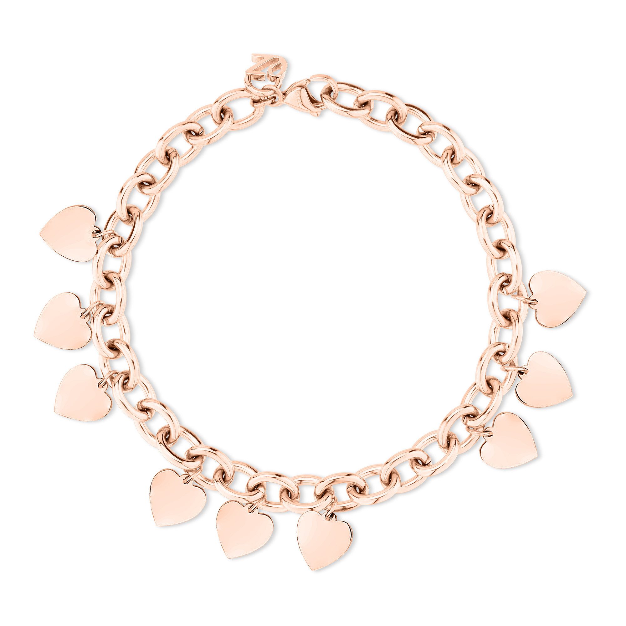 Echtzeit Armband Schmuck Geschenk Edelstahl Armkette Endless Love Herzen