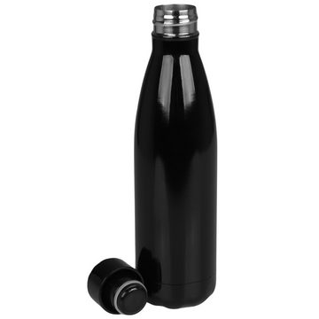 Sarcia.eu Thermoflasche Thermoskanne/Flasche aus Aluminium, schwarz 500ml