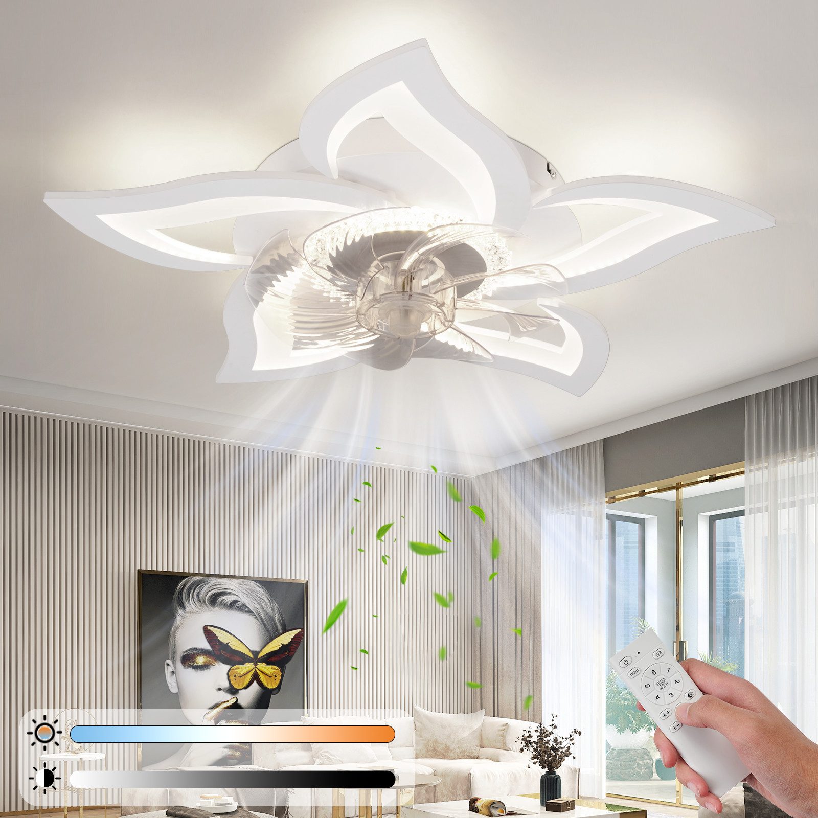 Nettlife Deckenventilator Mit Licht und Fernbedienung günstig online kaufen