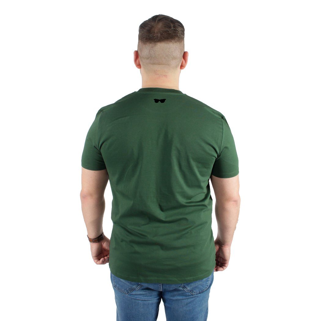 karlskopf Print-Shirt 100%Bio-Baumwolle, Softgrün Farbbrillianz, aus Bio-Baumwolle BERGMANN Deutschland in 100% Hohe Bedruckt