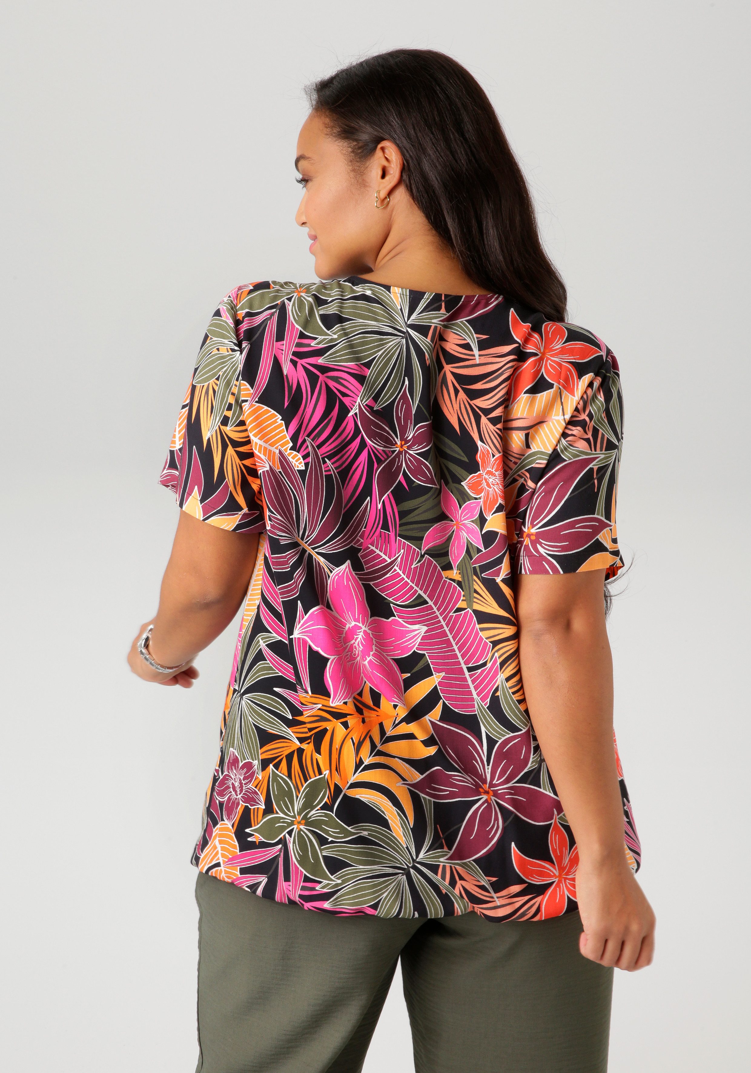 Aniston PLUS Shirtbluse mit glitzernden Schmuckbändern günstig online kaufen