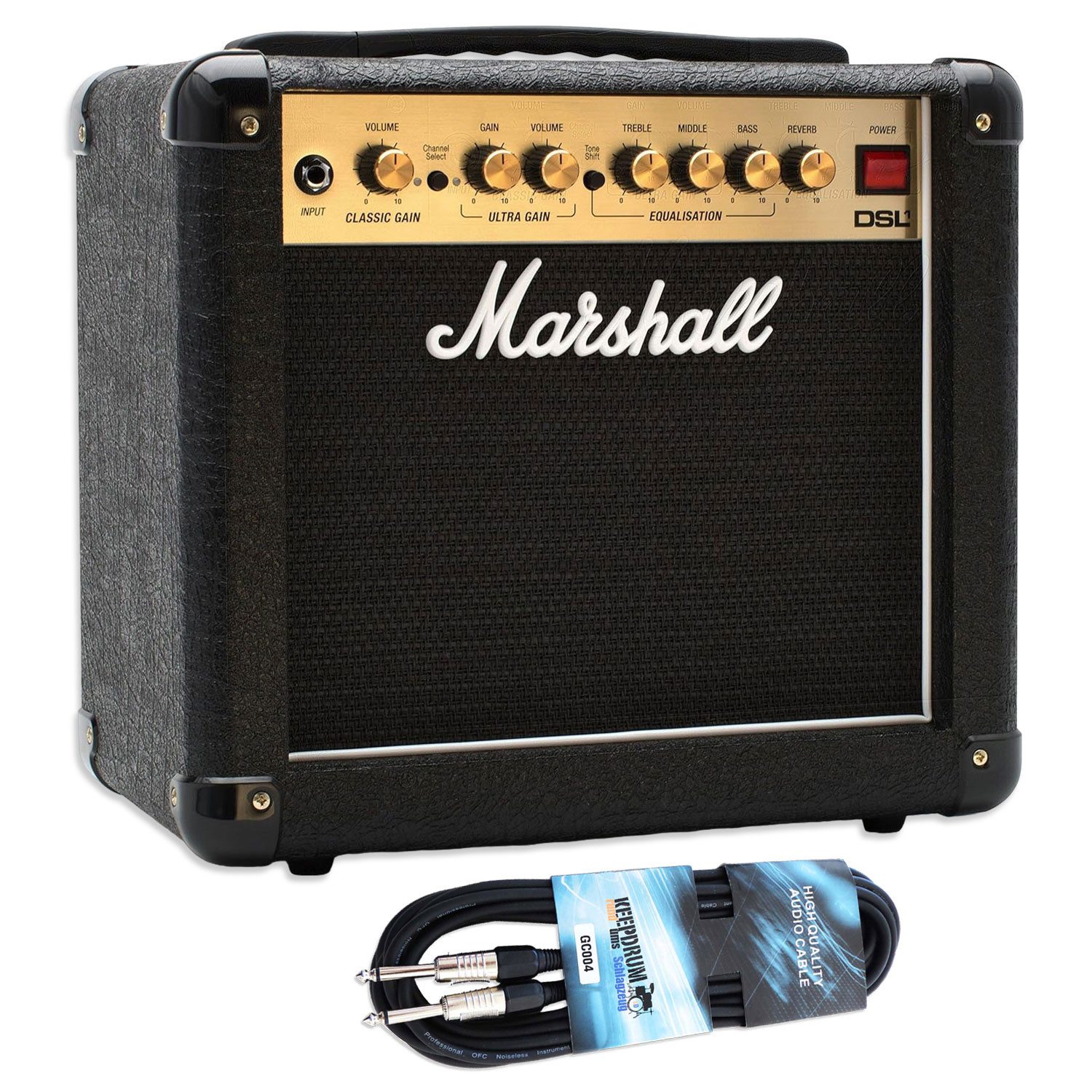 Marshall Marshall Vollröhren Combo-Verstärker DSL1CR mit Kabel Verstärker (Anzahl Kanäle: 2, 1 W, Gitarren)