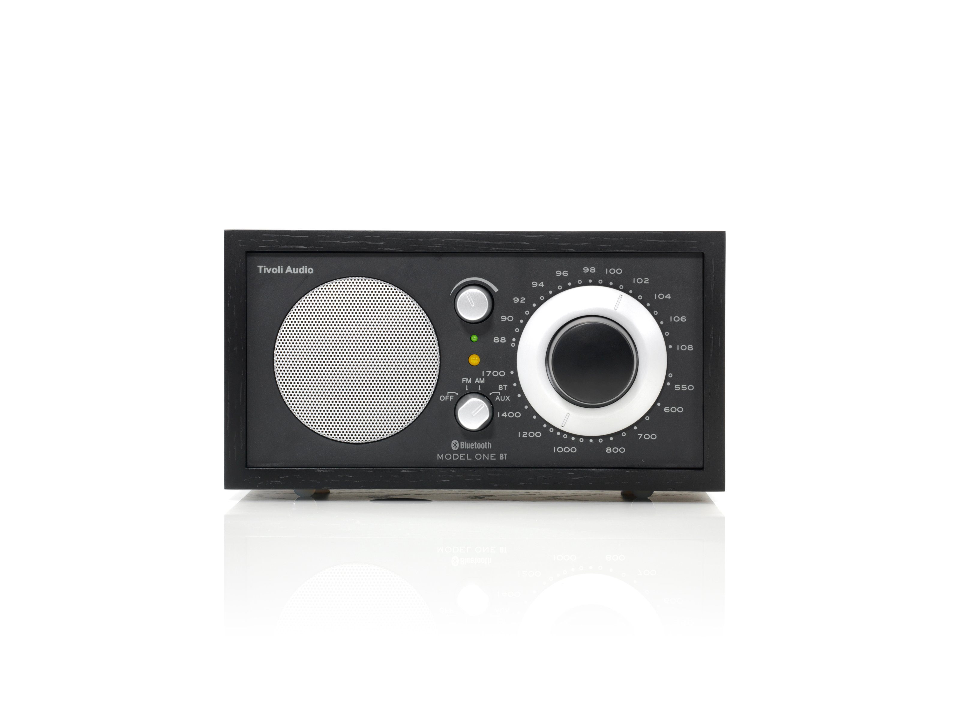 Tivoli Audio Model One BT UKW-Radio (FM-Tuner, Retro-Optik, Bluetooth, Echtholz-Gehäuse, Tisch-Radio, Küchen-Radio) Schwarz/Schwarz