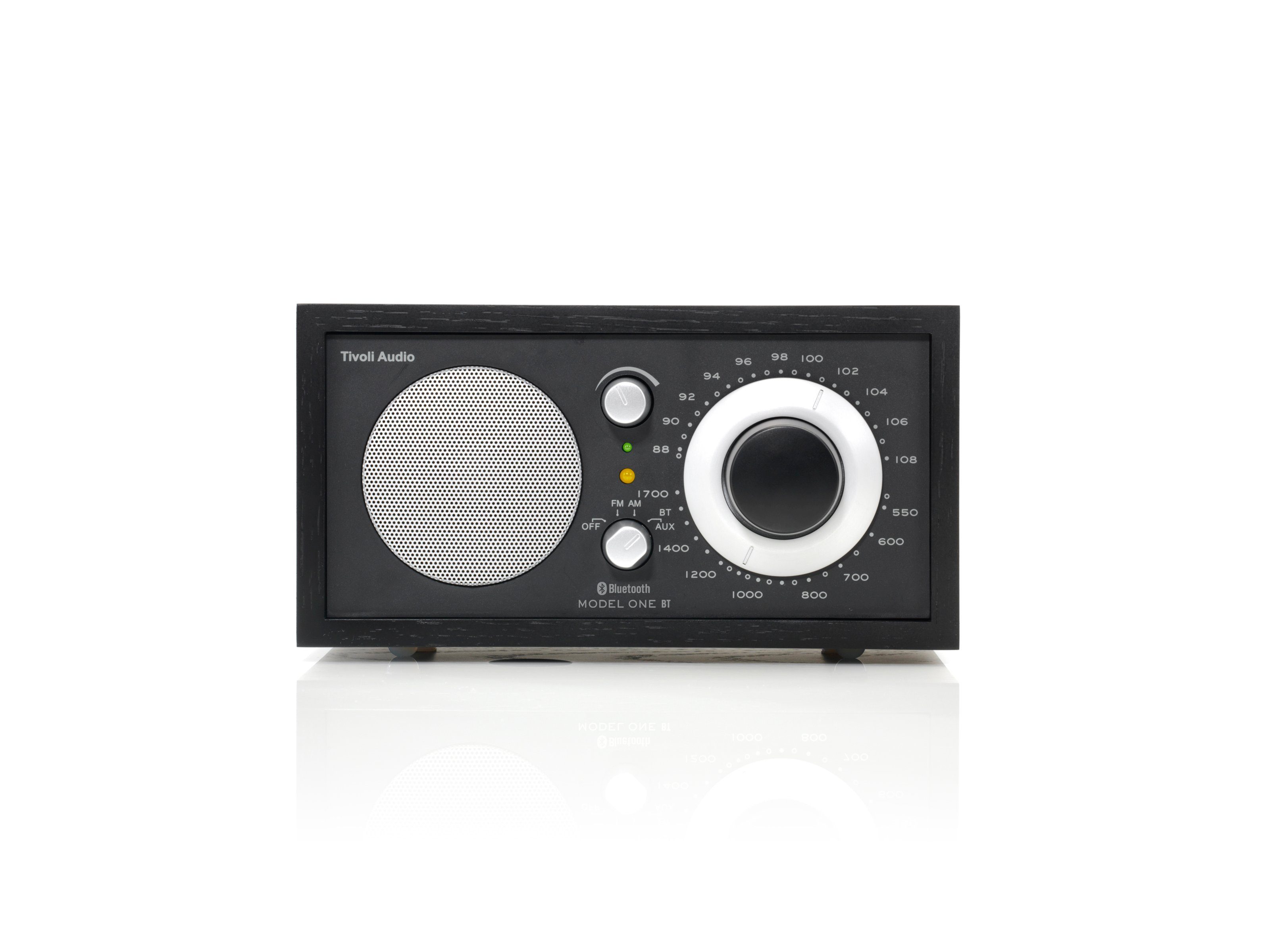 Retro-Optik, Audio (FM-Tuner, Echtholz-Gehäuse, BT One Küchen-Radio) Model Bluetooth, Tisch-Radio, Tivoli Schwarz/Schwarz UKW-Radio