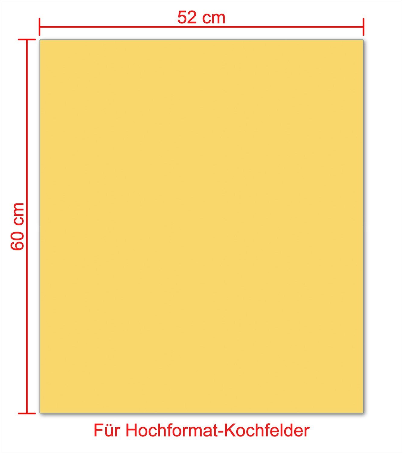Noppen), Wallario Größen Pastellgelb, 5mm 1 (Glasplatte, inkl. ESG-Sicherheitsglas, verschiedene tlg., Herd-Abdeckplatte