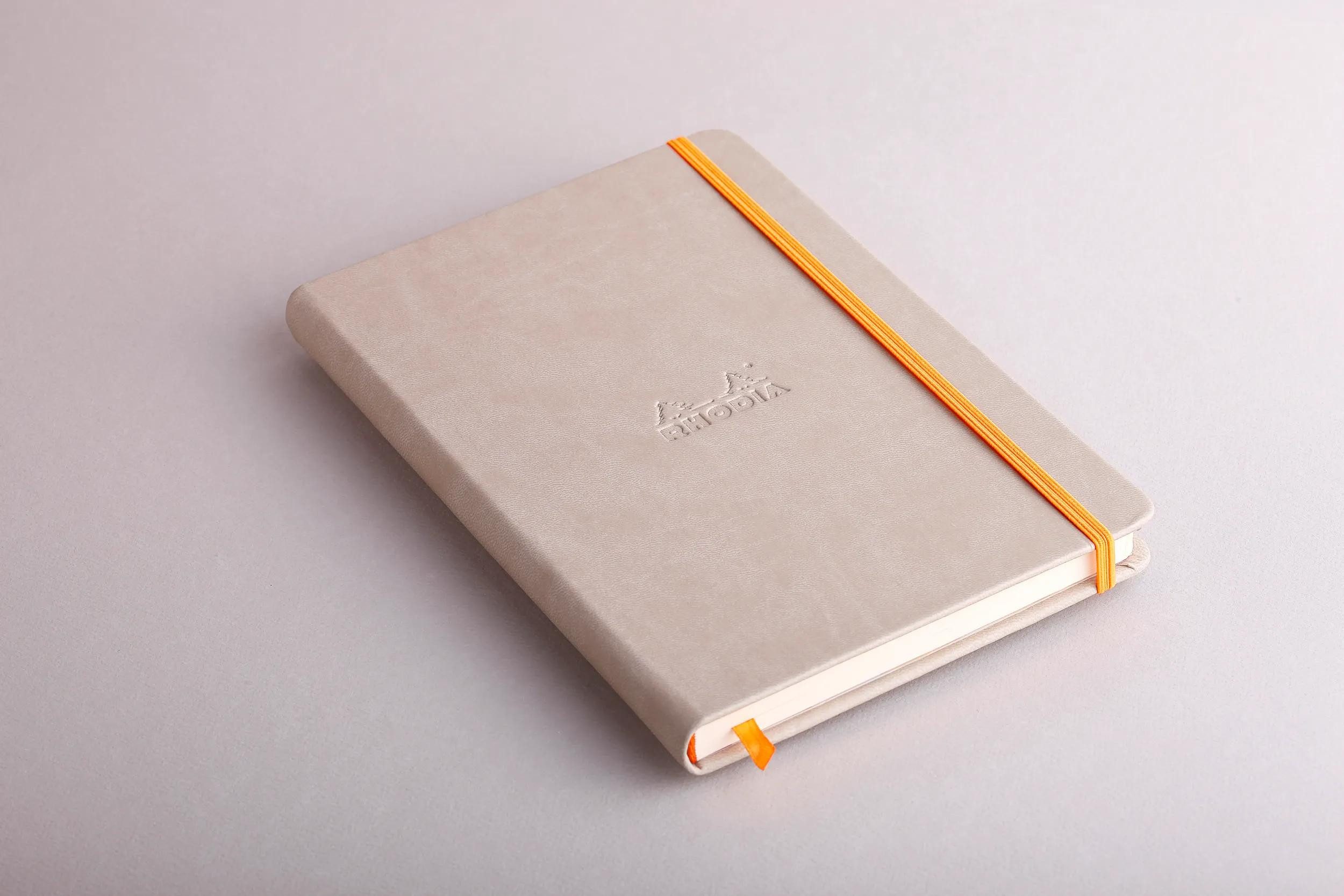 Rhodia Einsteck-Fotoalbum Notizbuch A5, fester Einband, 96 Bl blanko, Papier 90g, Beige 118745C, Festes Notizbuch geleimt