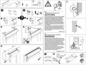 Doppelrollo Easyfix Doppelrollo, Gardinia Exklusiv, halbtransparent, Klemmträger mit Feststellschraube, Rollo vormontiert auf Montageschiene