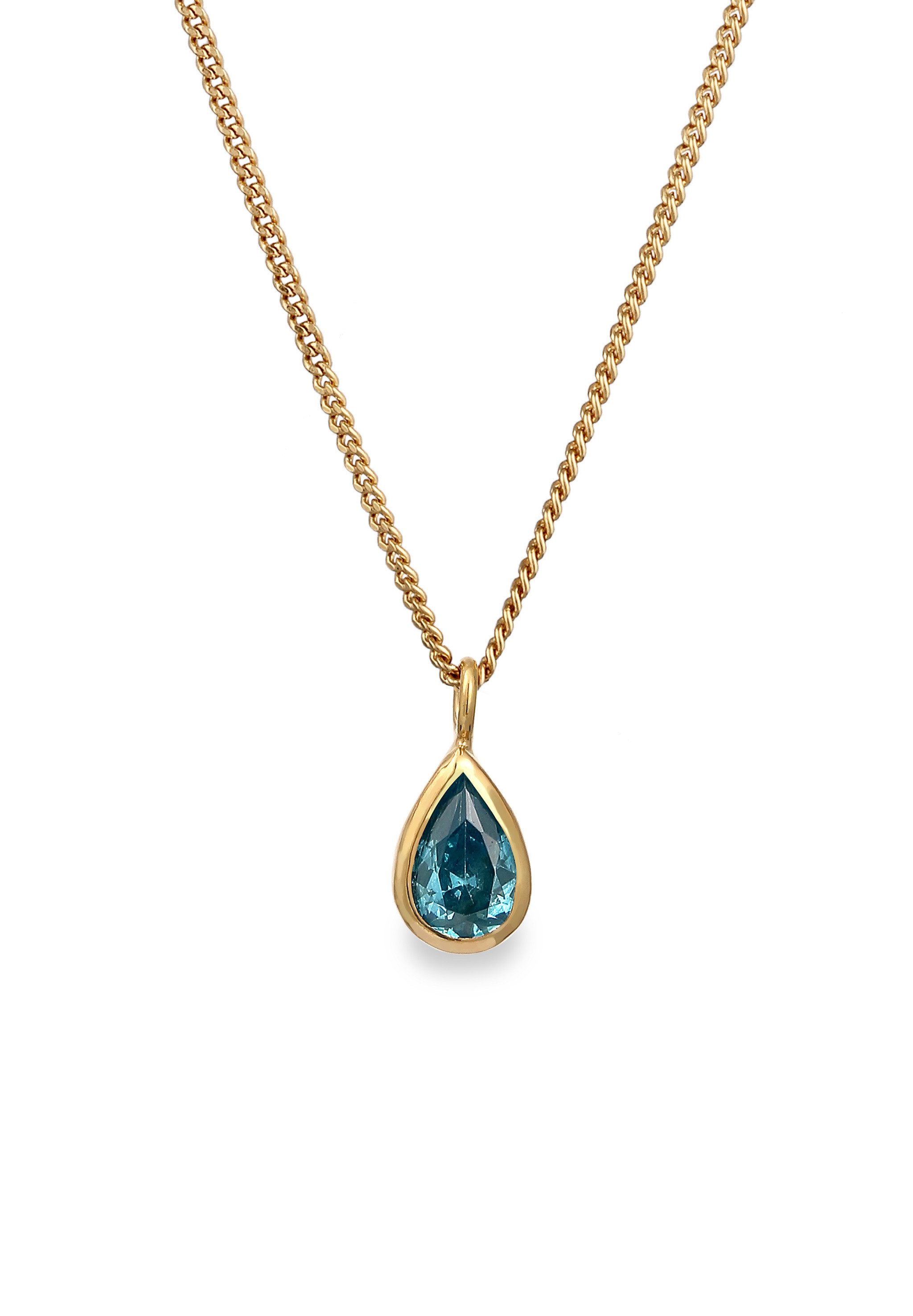 Elli Kette mit Anhänger Zirkonia Tropfen günstig online kaufen