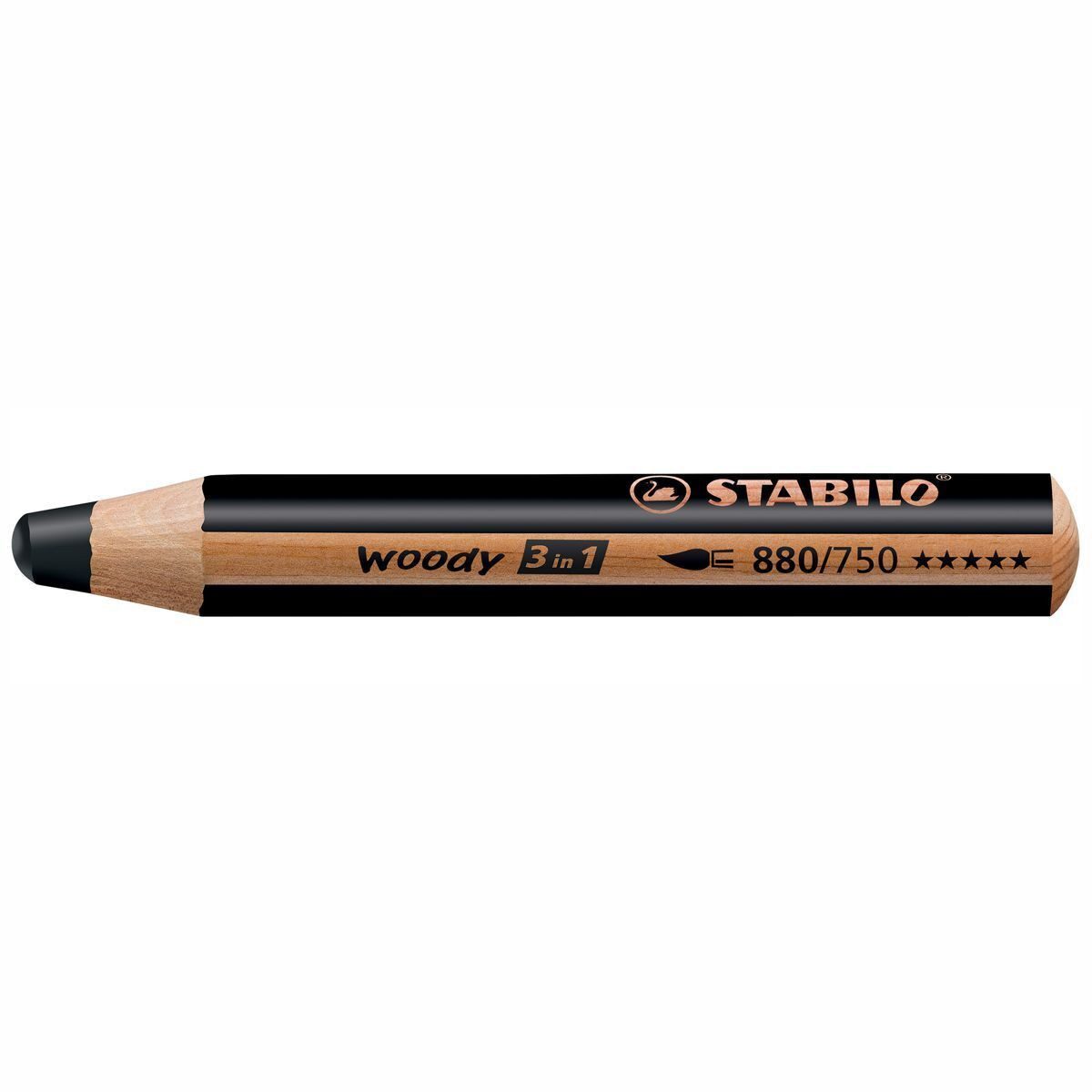 STABILO Buntstift STABILO Woody 3 in 1, Woody Malstift Farbstift Wasserfarbe Wachsmalkreide, alle Цвета(ов)