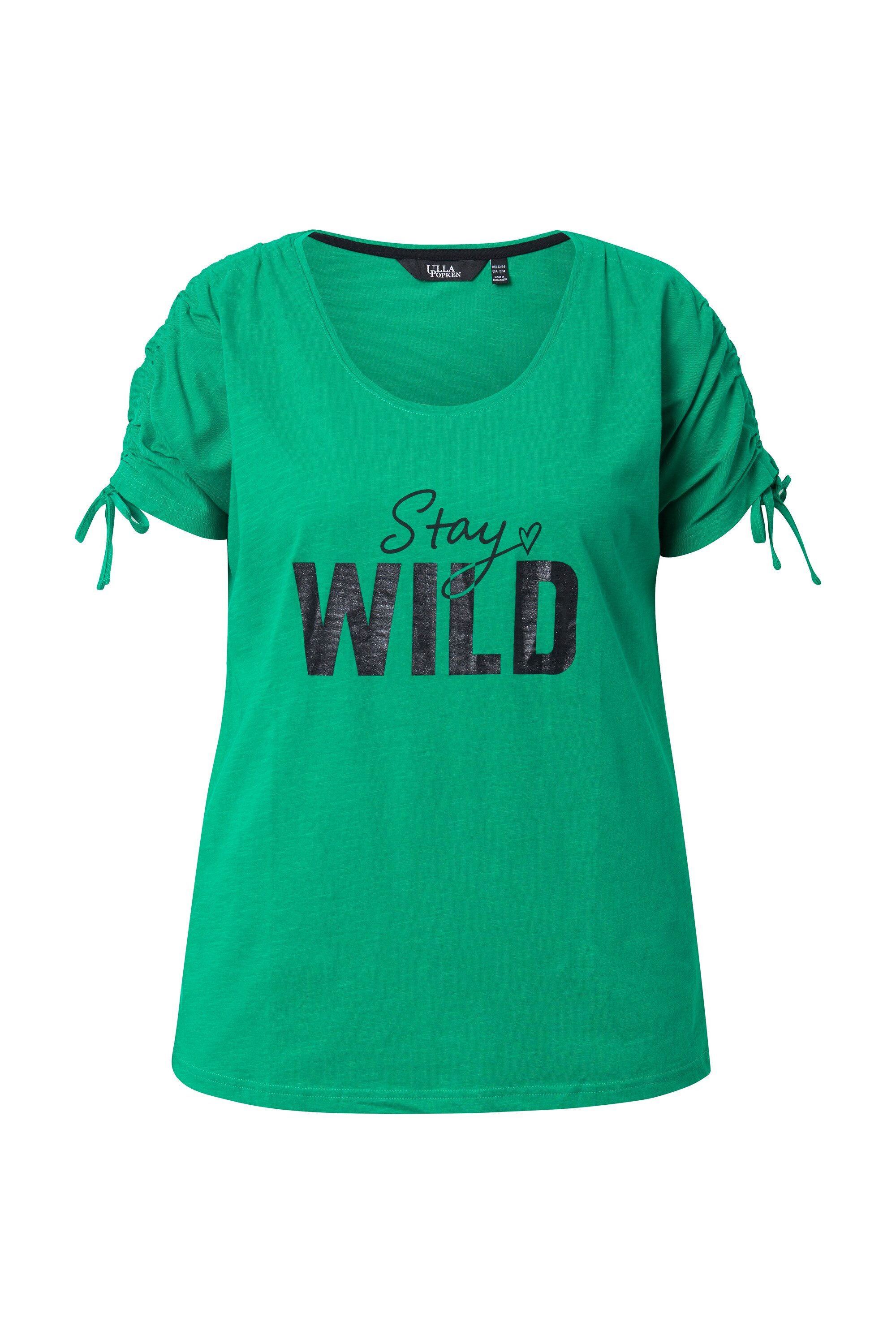 Ulla Popken T-Shirt T-Shirt Schriftzug Oversized günstig online kaufen