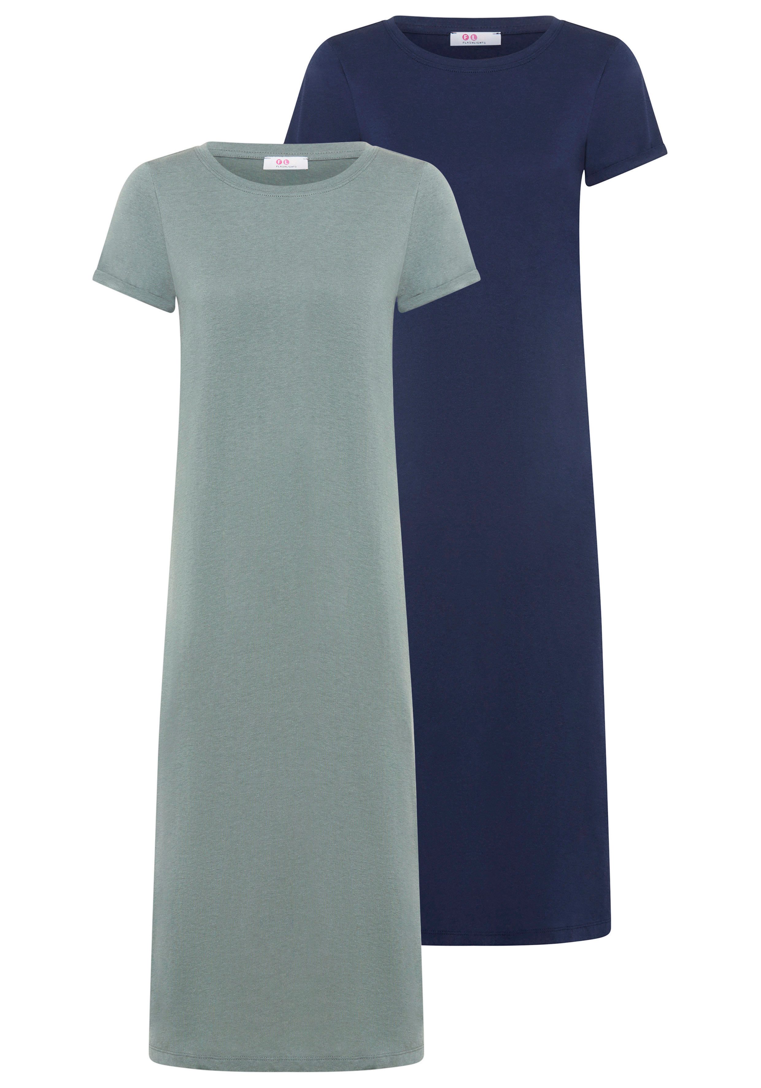 Flashlights Shirtkleid (2er-Pack) aus Single Jersey, bequeme Passform, mit günstig online kaufen