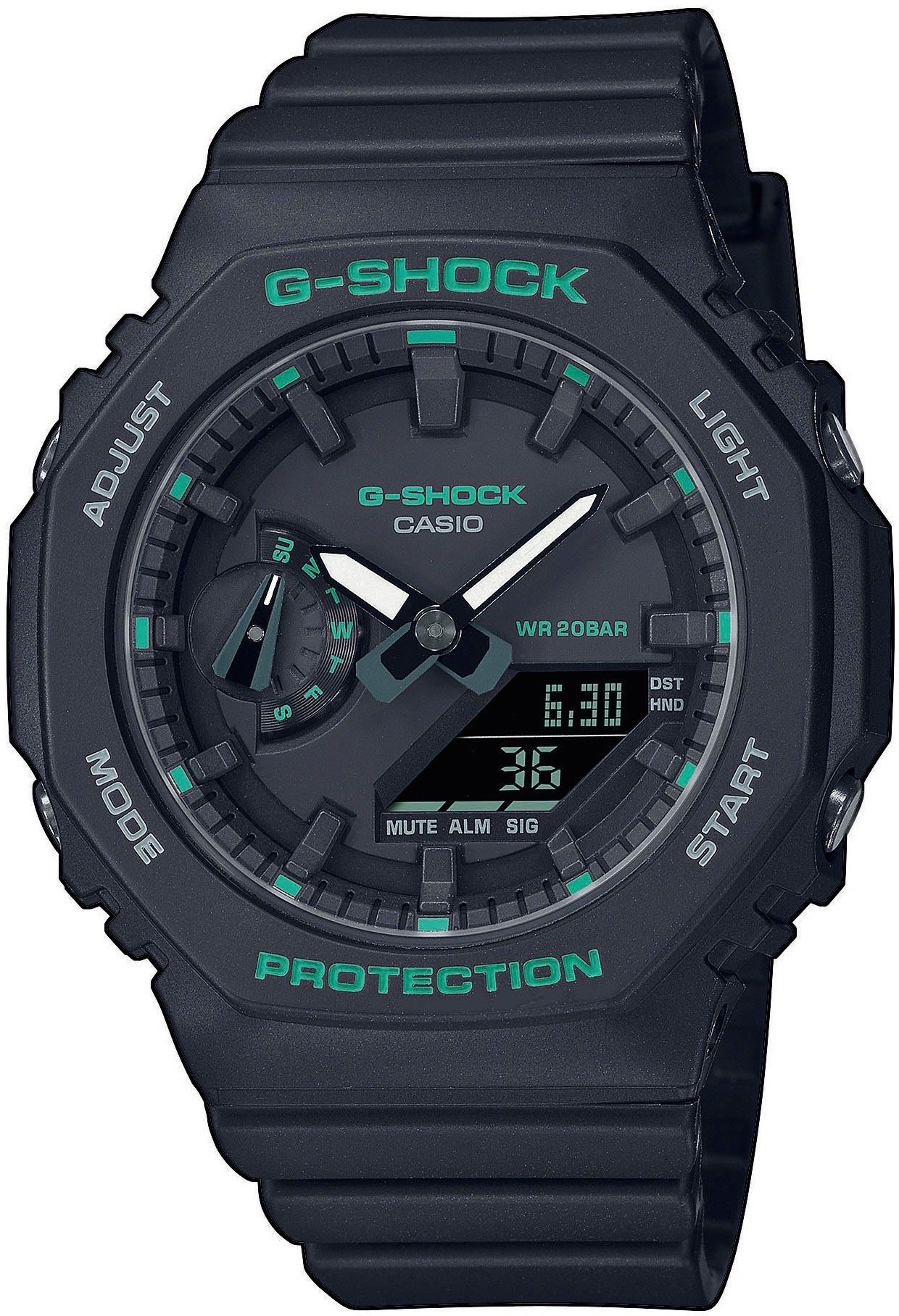 CASIO G-SHOCK Chronograph GMA-S2100GA-1AER, Quarzuhr, Armbanduhr, Damen, Herren, digital, bis 20 bar wasserdicht