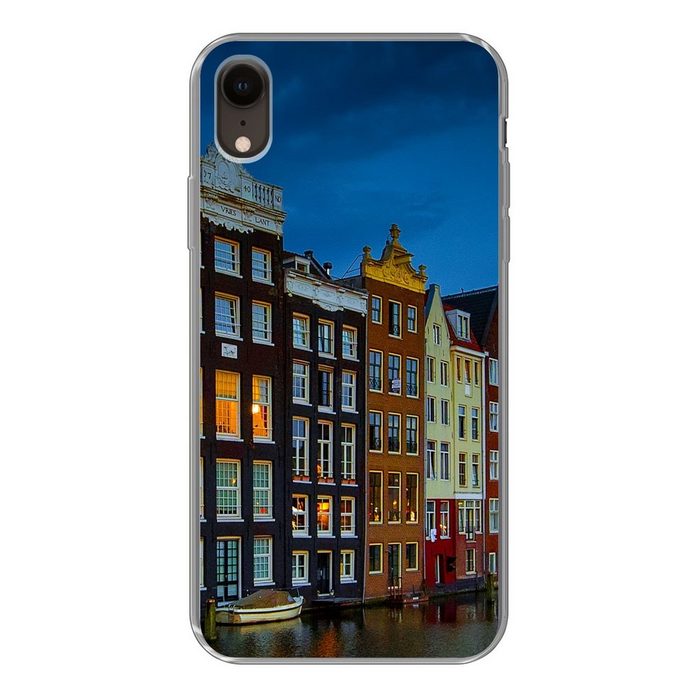 MuchoWow Handyhülle Amsterdam - Wasser - Farbenfroh Handyhülle Apple iPhone XR Smartphone-Bumper Print Handy