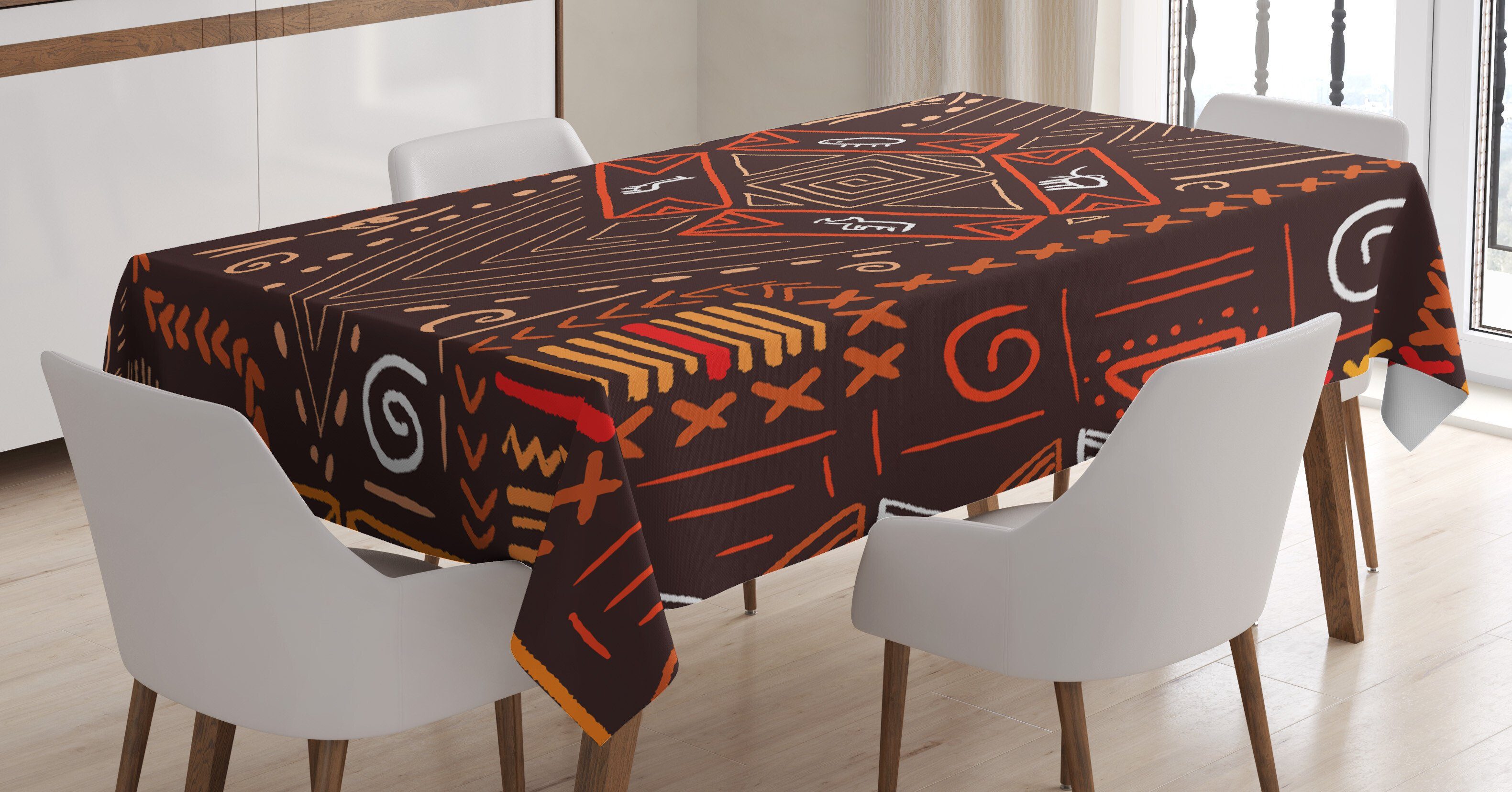 Stammes Bereich Aboriginal Für den Farben, Außen Cave Abakuhaus Waschbar Tischdecke geeignet Farbfest Klare