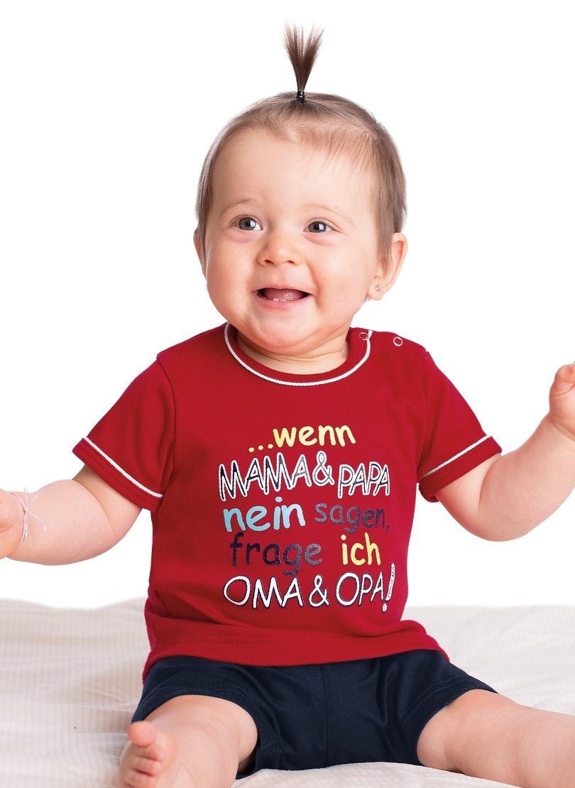 Trigema T-Shirt TRIGEMA Shirt Feinripp Oma & Opa (1-tlg)