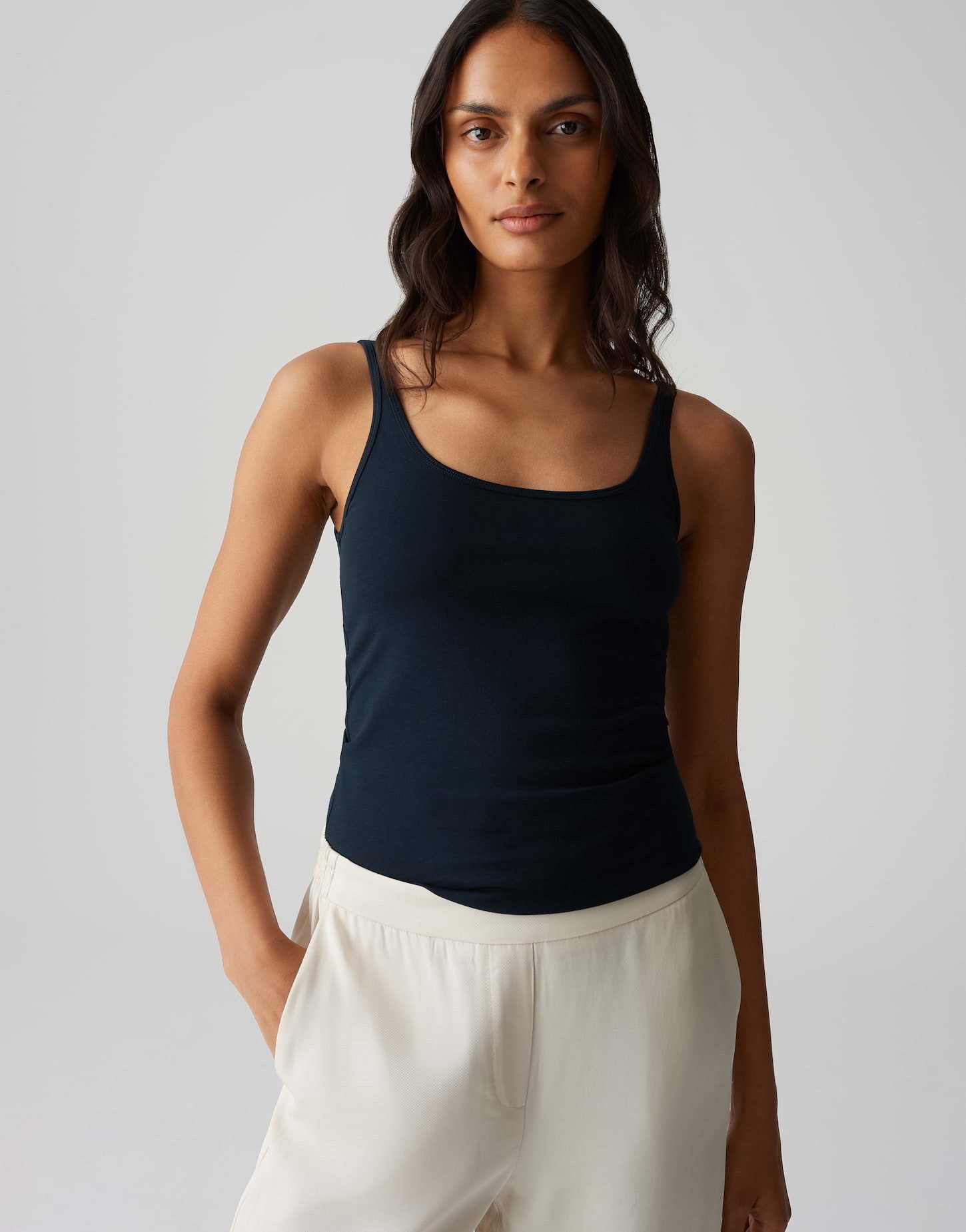 OPUS Trägertop INA aus stretchigem BCI Cotton Mix