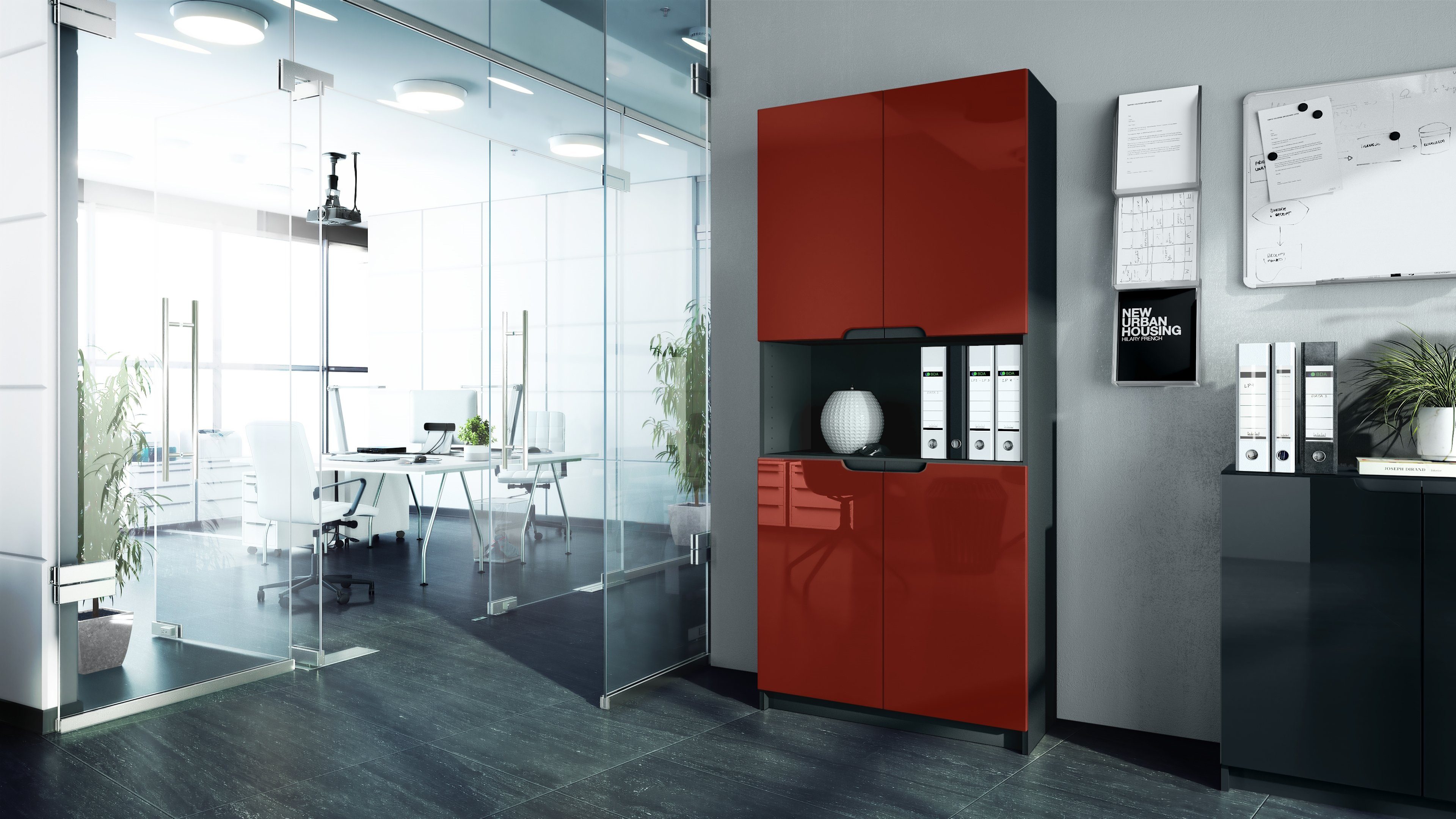 Vladon Aktenschrank Logan V2 (Aktenschrank, mit Soft-Close Funktion) Schwar günstig online kaufen