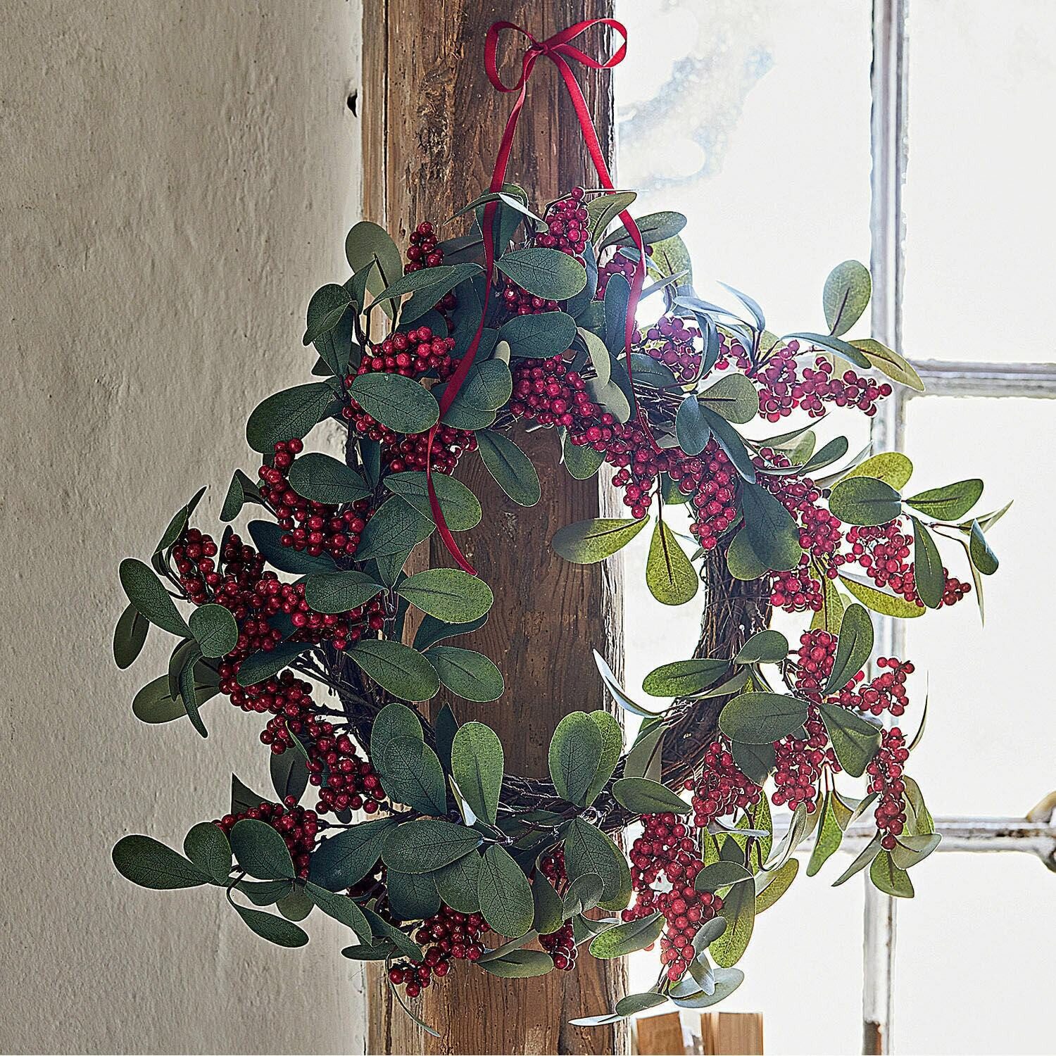 Mirabeau Weihnachtsfigur Kranz Lenius grün/rot (kein Set, kein Set)