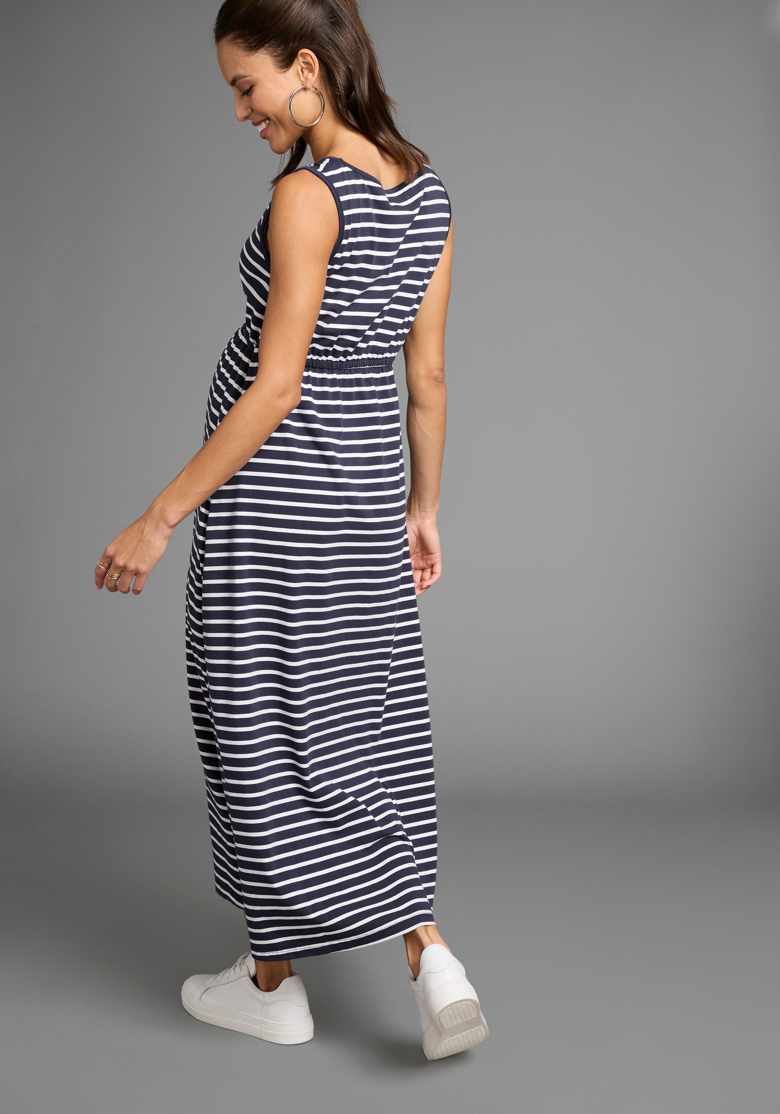 Neun Monate Umstandskleid Langes Schwangerschaftskleid Jersey-Kleid für die Schwangerschaft – Bild 2 von 5