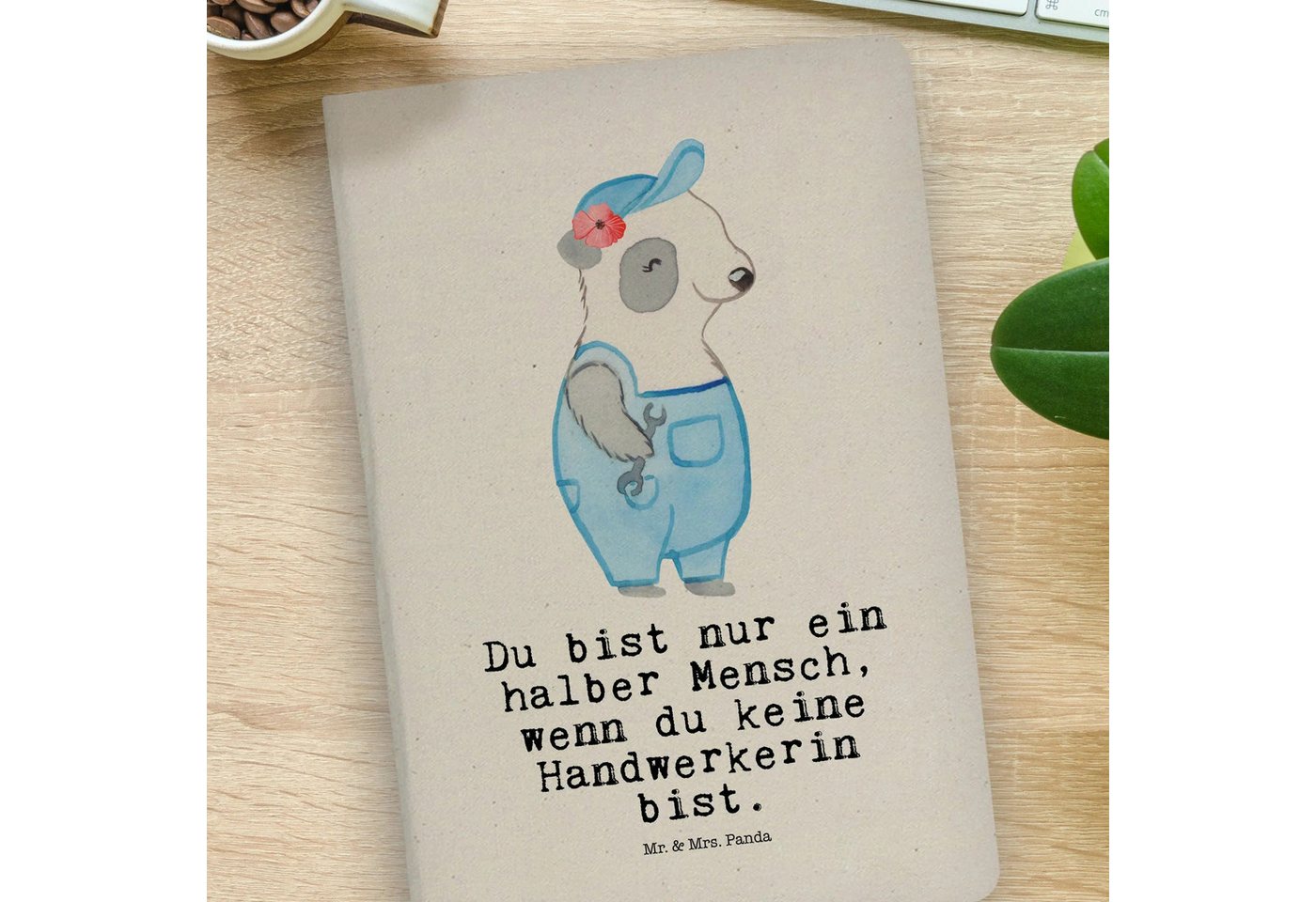 Thumbnail - Mr. & Mrs. Panda Notizbuch Handwerkerin Herz - Transparent - Geschenk, DIN A4 Planer, Handwerksb Mr. & Mrs. Panda, Kreat...
