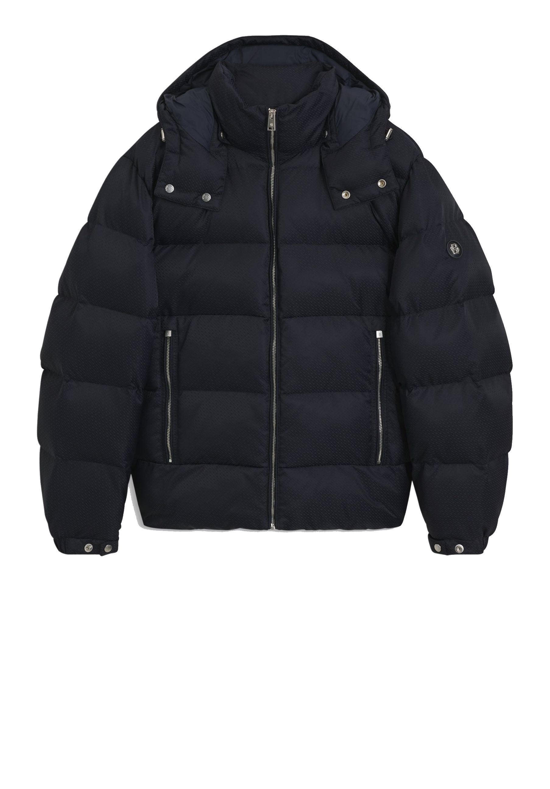 BOSS Kurzmantel wattierte Jacke mit Jacquard-Mikro-Monogrammen H-Corbinian-264 (1-tlg)