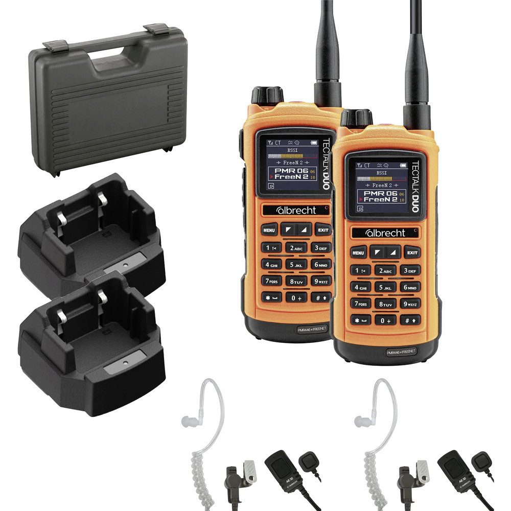 Walkie Talkie Albrecht Tectalk Duo PMR446 + Freenet 29149.S1 Freenet-Funkgerät 2er S