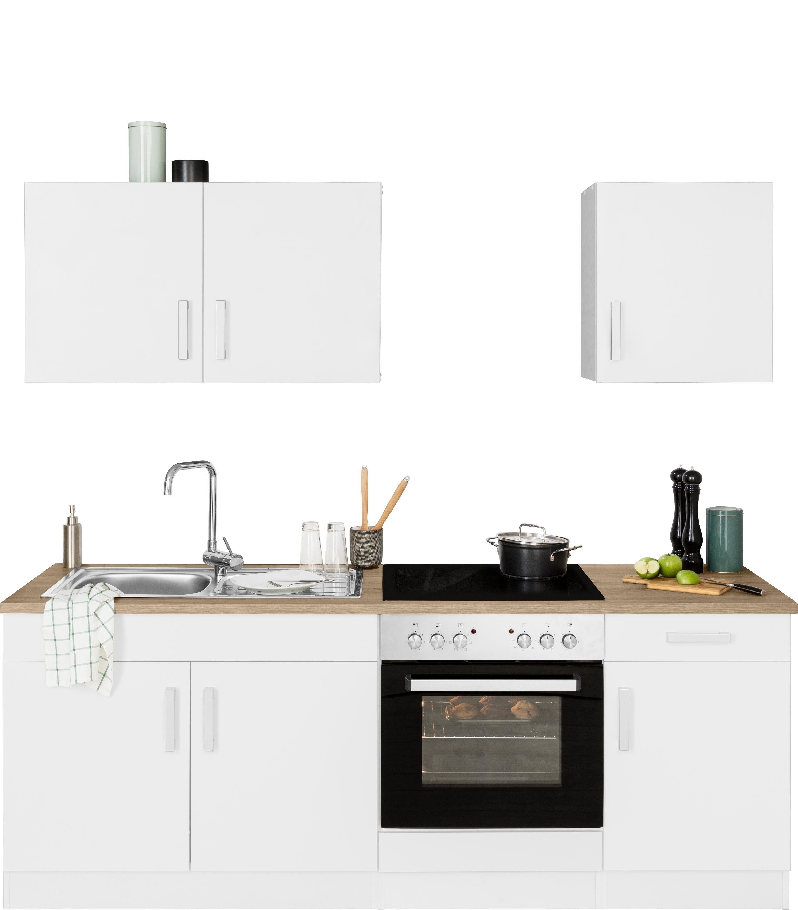 KOCHSTATION Küchenzeile KS-Gera, Breite 210 cm, wahlweise mit E-Gerät Herd- günstig online kaufen