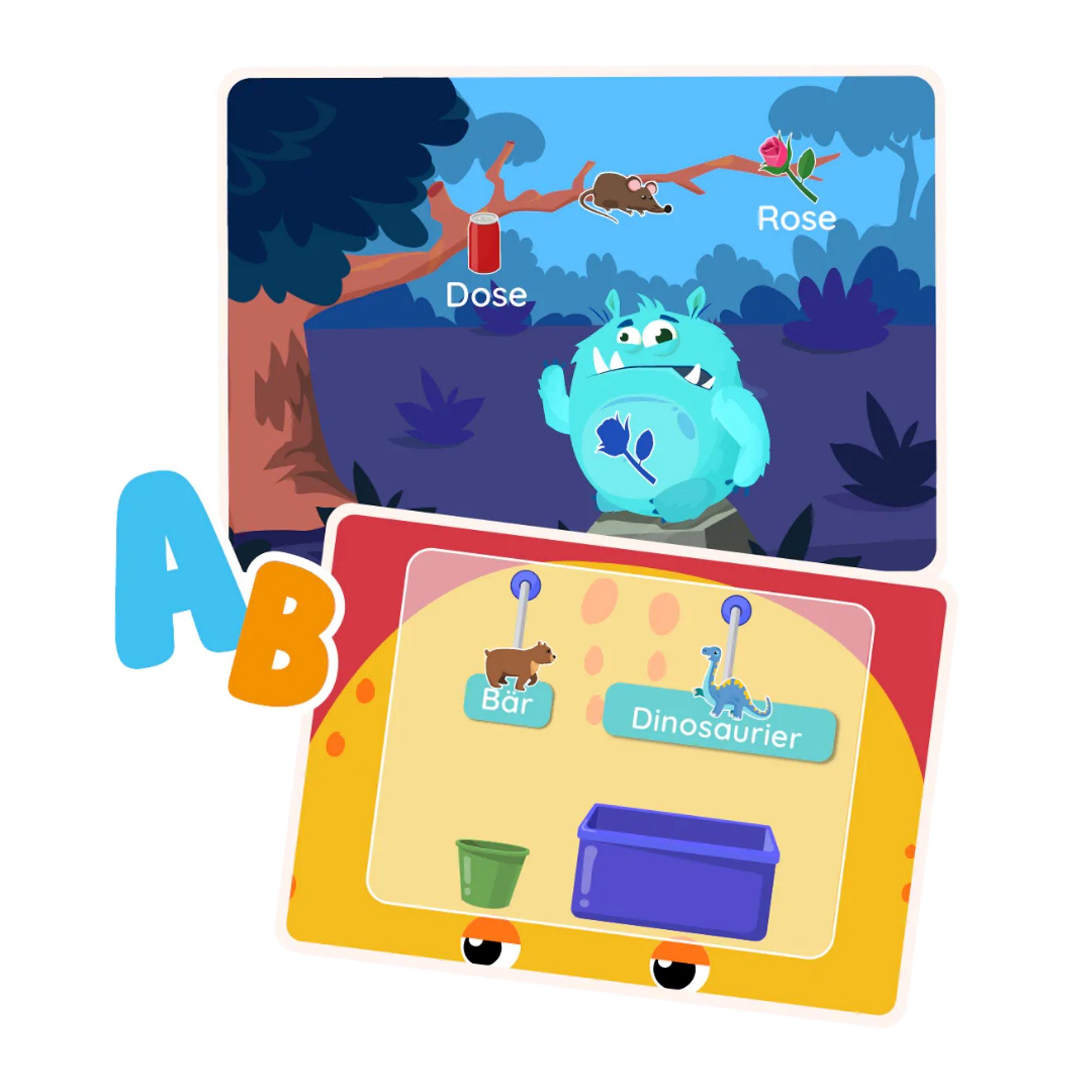 Edurino Lernspielzeug Mika 1 Lernfigur Erstes Lesen & Schreiben I Buchstaben I ab 4 Jahren