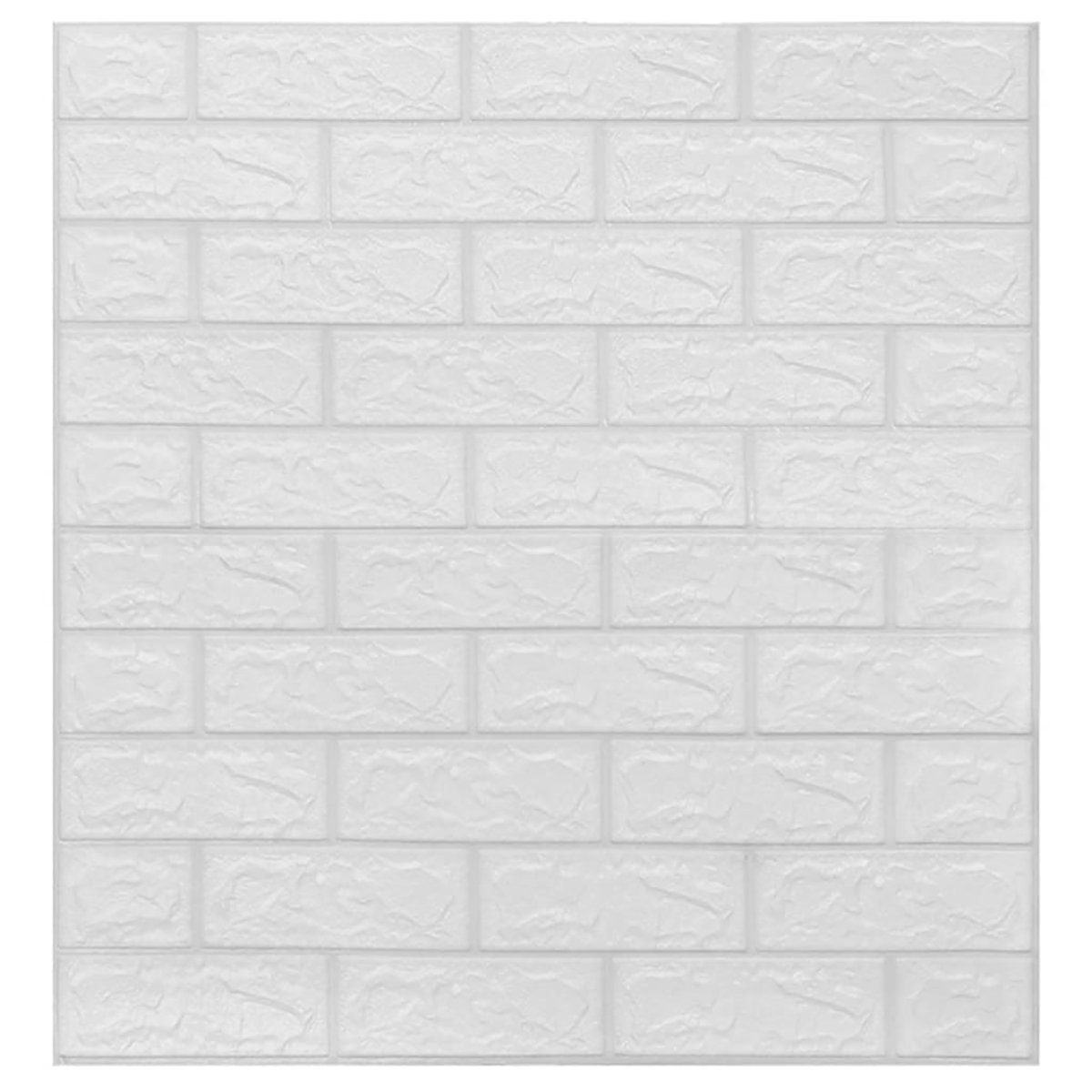 3D Selbstklebend Bricks Fotohintergrund Weiß Wallpaper Stück vidaXL 10
