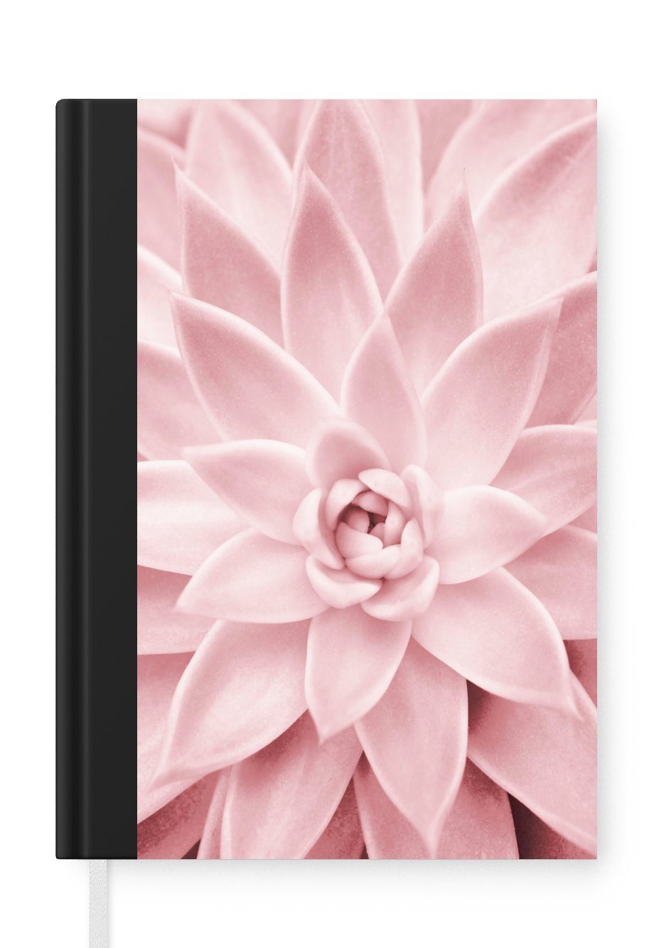 Rosa - Journal, - Tagebuch, Merkzettel, Natur Blume Seiten, Notizheft, Pflanze, Haushaltsbuch 98 A5, MuchoWow Notizbuch -