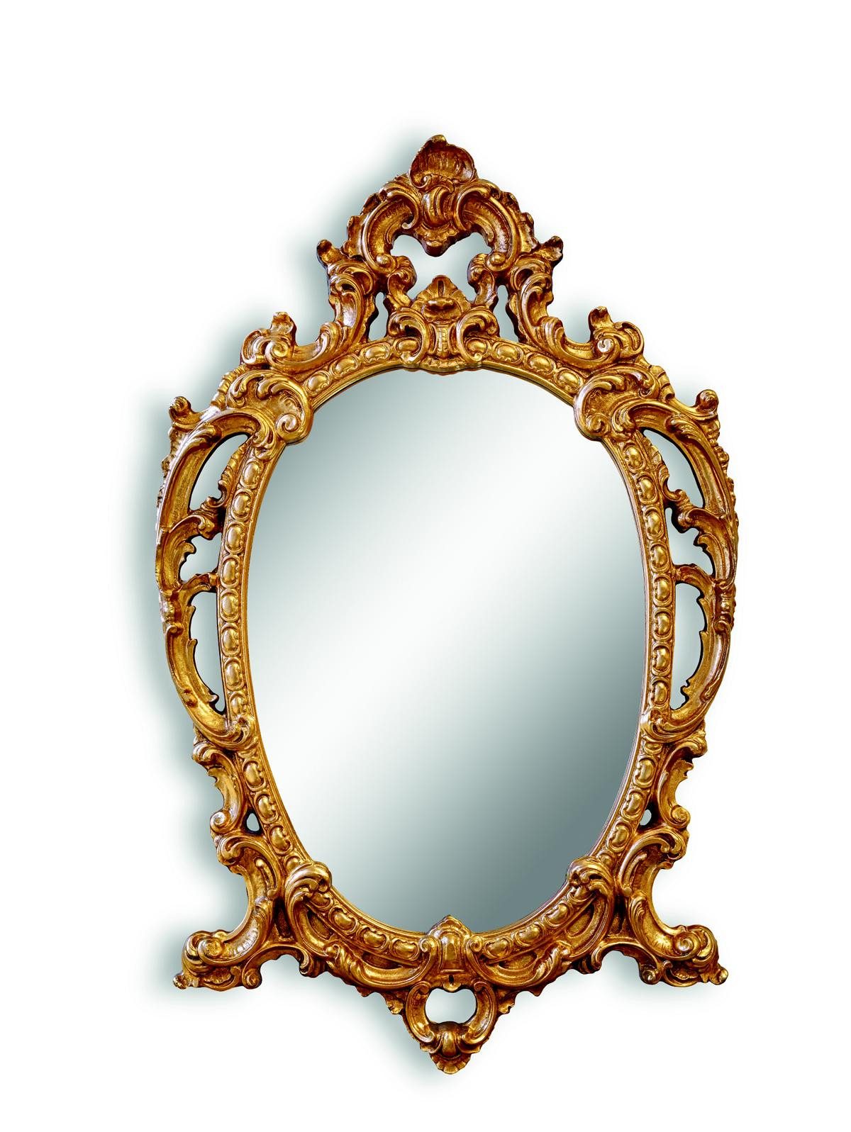 JVmoebel Wandspiegel Eleganter Hängespiegel aus Holz im Barockstil mit goldenem Rahmen (1-St), Made in Europa