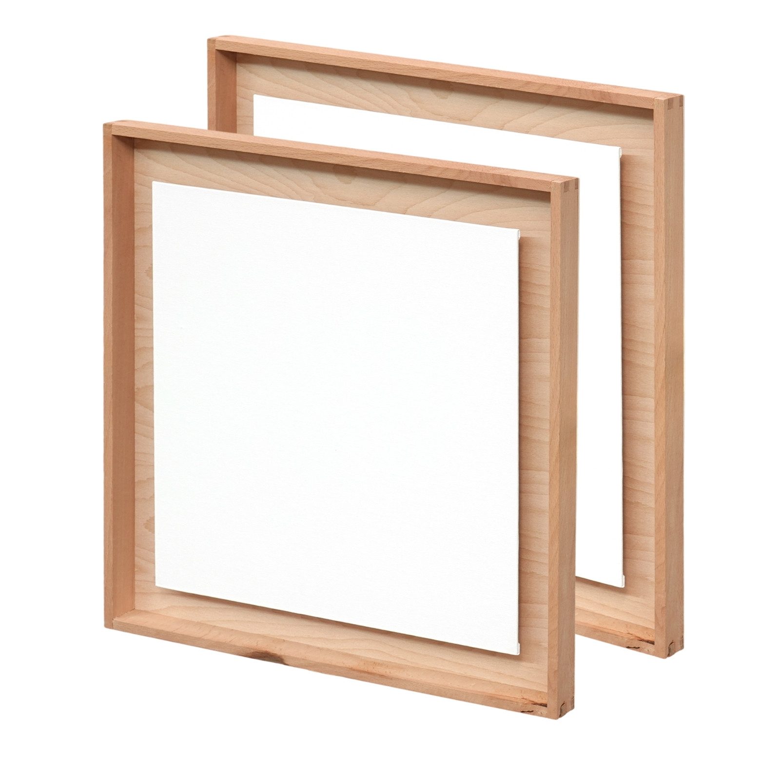 ARTIKUM Keilrahmen 2x SCHWEBENDE MALPLATTE MIT RAHMEN 30x30 cm, Maler Set, Malfertig. Einfach auspacken und loslegen.