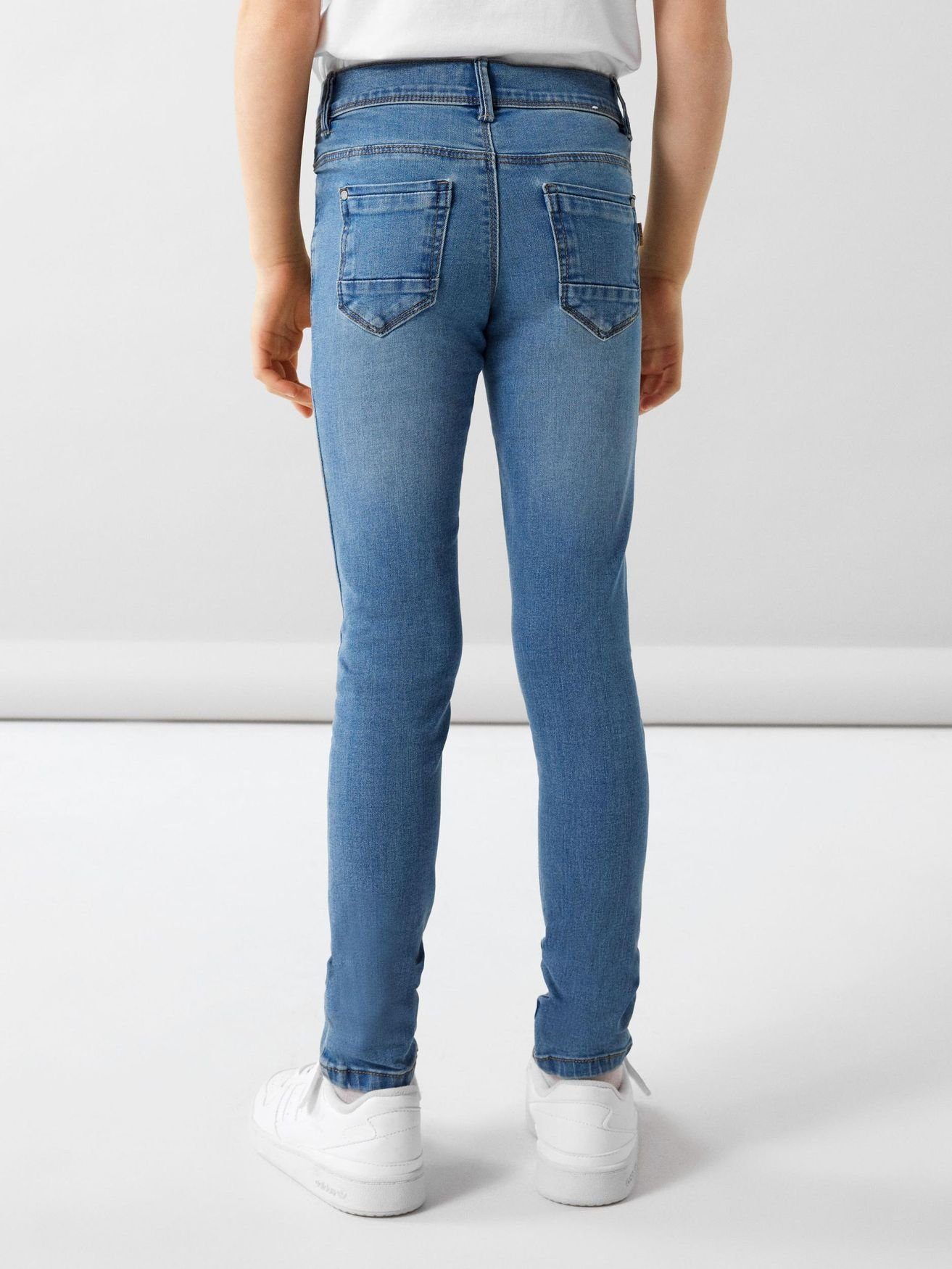 It Denim Regular-fit-Jeans Skinny Hellblau in Name NKFPOLLY Jeans Hose 5546