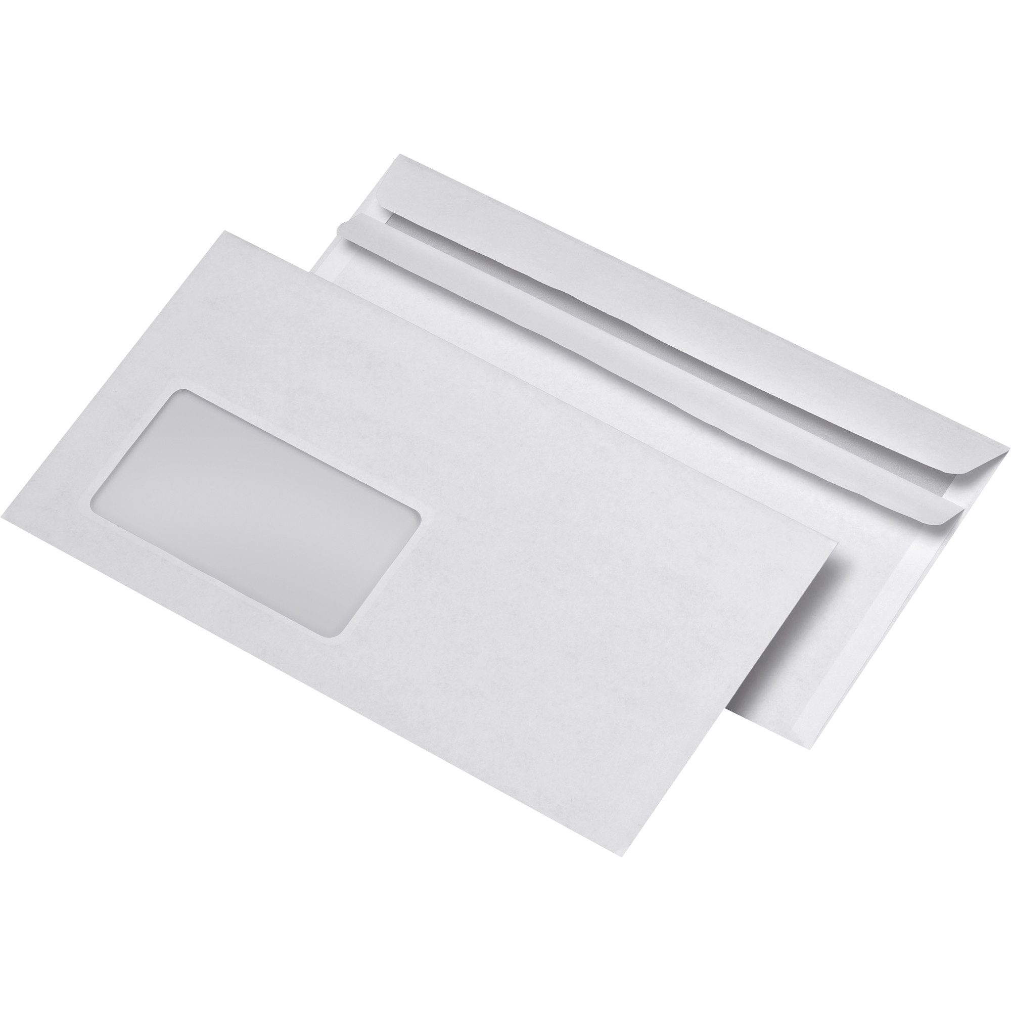 mayer-network GmbH Briefumschlag selbstklebend 75g mit Fenster recycling grau,125x235mm,PA= 1.000Stk