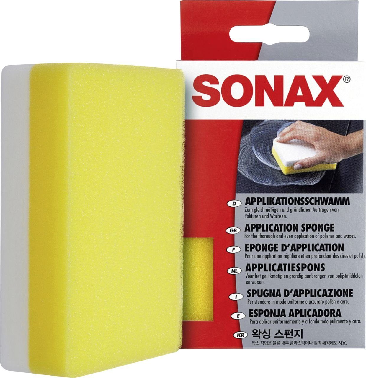 Sonax Applikationsschwamm 8,3x15,1x3,8cm Autopolitur