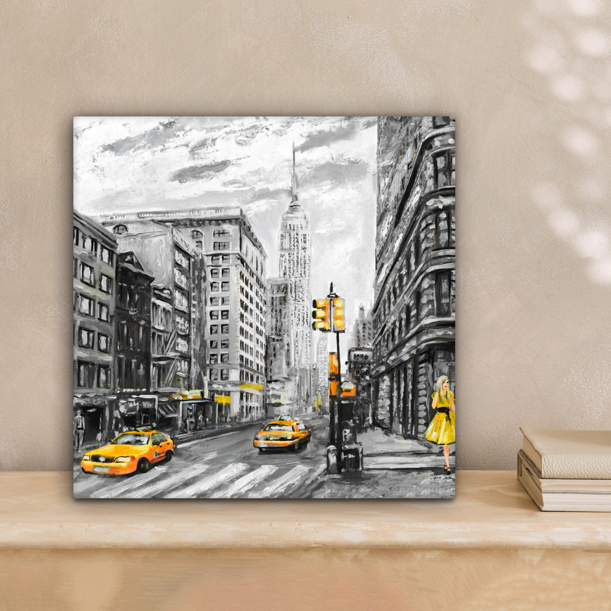 OneMillionCanvasses® Leinwandbild Malerei - Stadt - günstig online kaufen