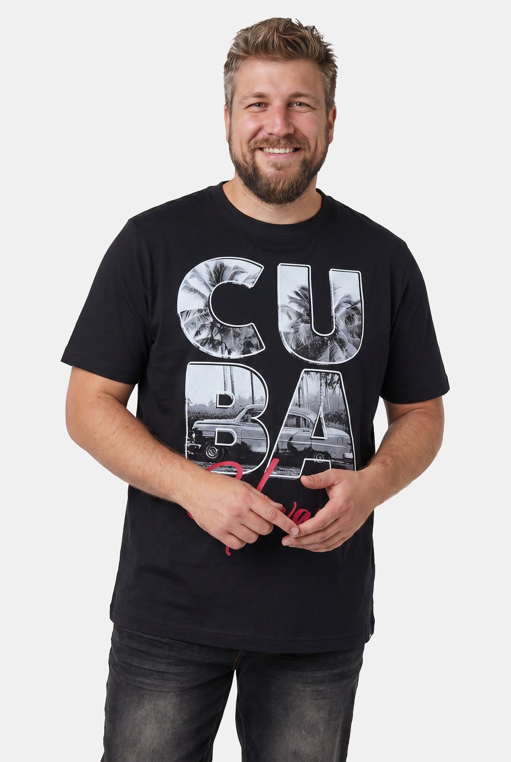 T-Shirt T-Shirt Halbarm Print Rundhals bis 8 XL