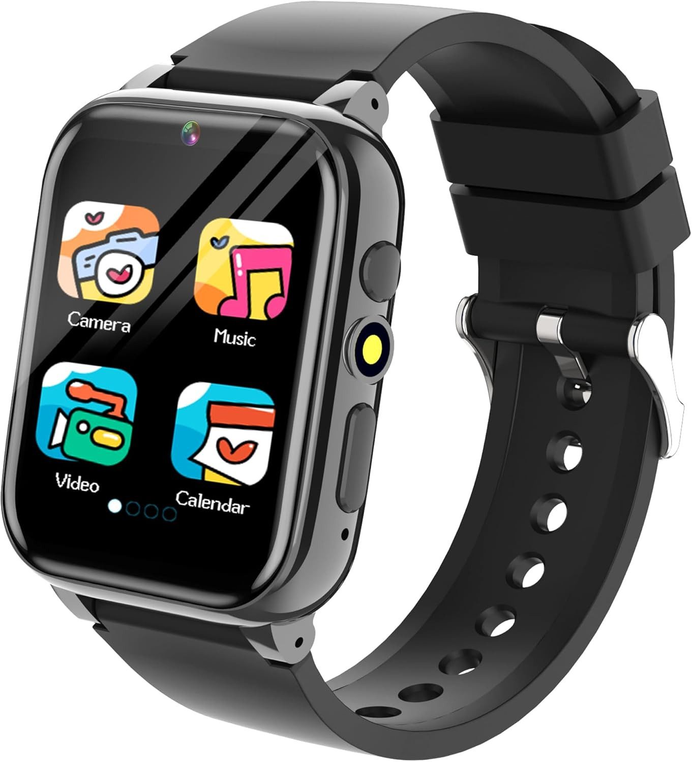 Moikmlih T53-D10 Smartwatch (4,6 cm, Android ios), Kinder Smartwatch mit Spielen, Kamera, Lernkarten, Musik