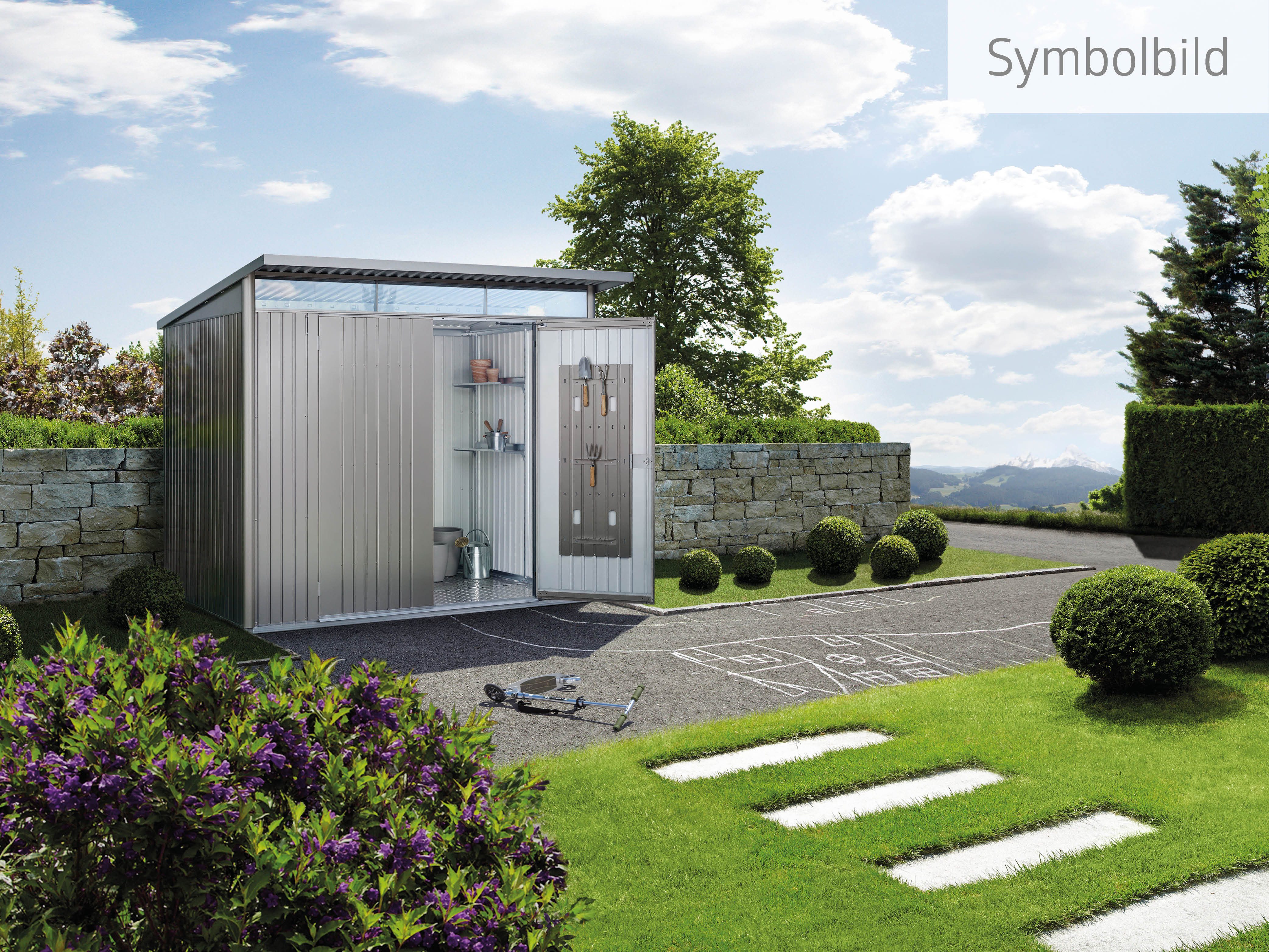 Biohort Gerätehaus AvantGarde ECO Gr. A7, BxT: 260x300 cm, verschiedene Farben mit Doppeltür